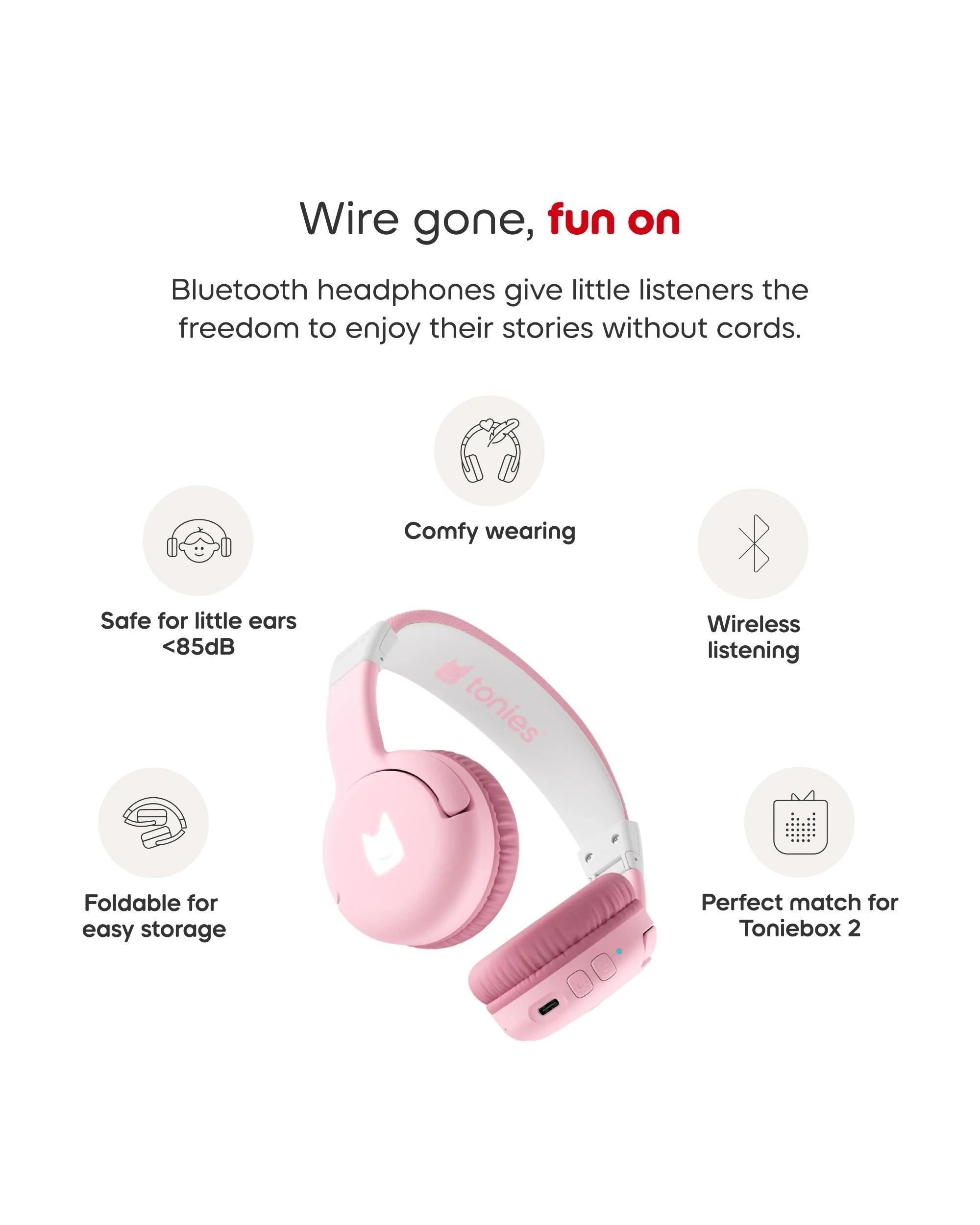 4 Tonies® Bluetooth Headphones - Cloud - Pink, 4 of 7