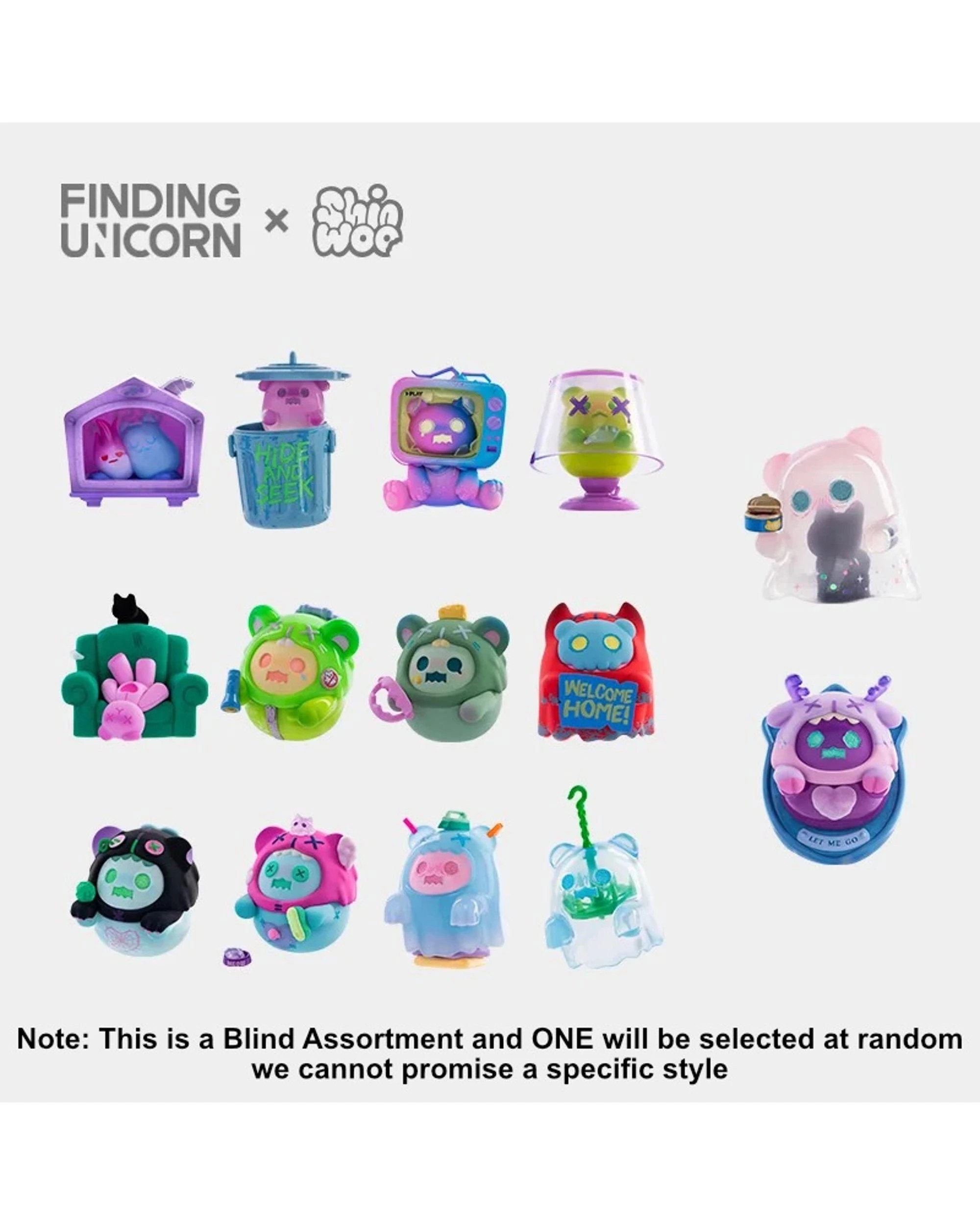 3 Finding Unicorn ShinWoo Ghost Bear House Series Figure Blind Box, 3 of 10