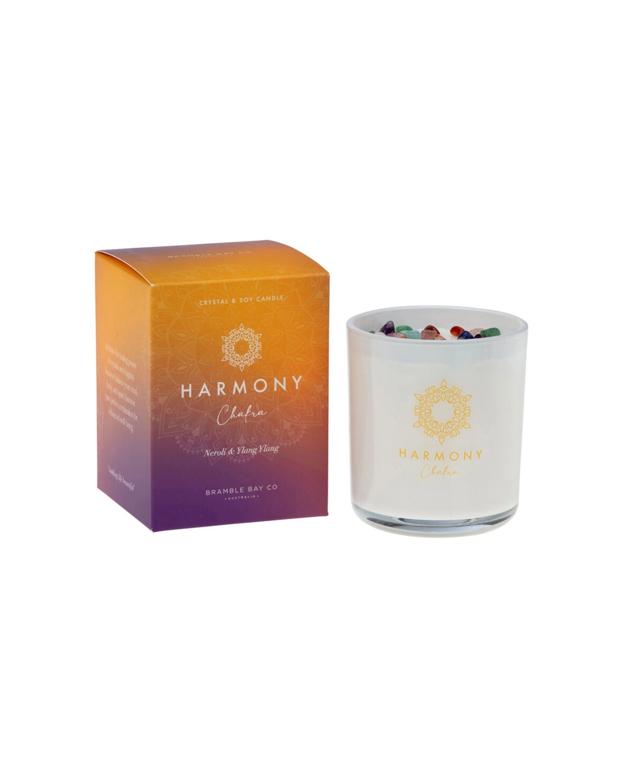 1 Bramble Bay Crystal Boho Chakra Harmony Scented Candle Neroli & Ylang 300g - Clear, 1 of 3