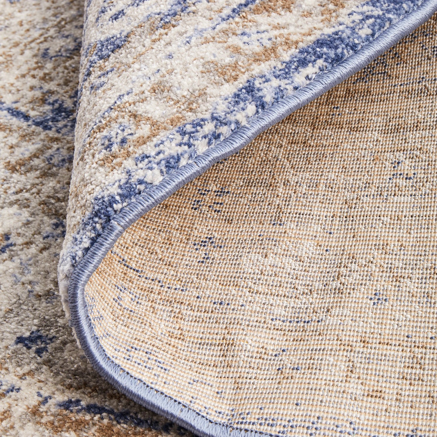 9 Common Ground Rugs Elite Hugo 240x240cm - Large Round Power Loomed Pet Friendly Rug - Blue, 9 of 9