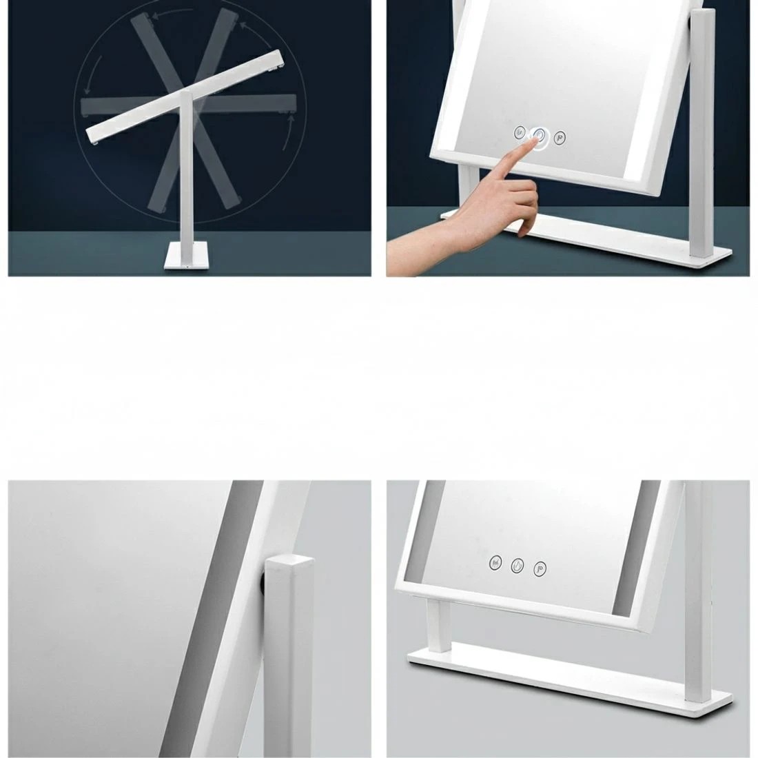 6 Embellir Makeup Mirror 25x30cm Hollywood Vanity with LED Light Rotation - Multi, 6 of 7