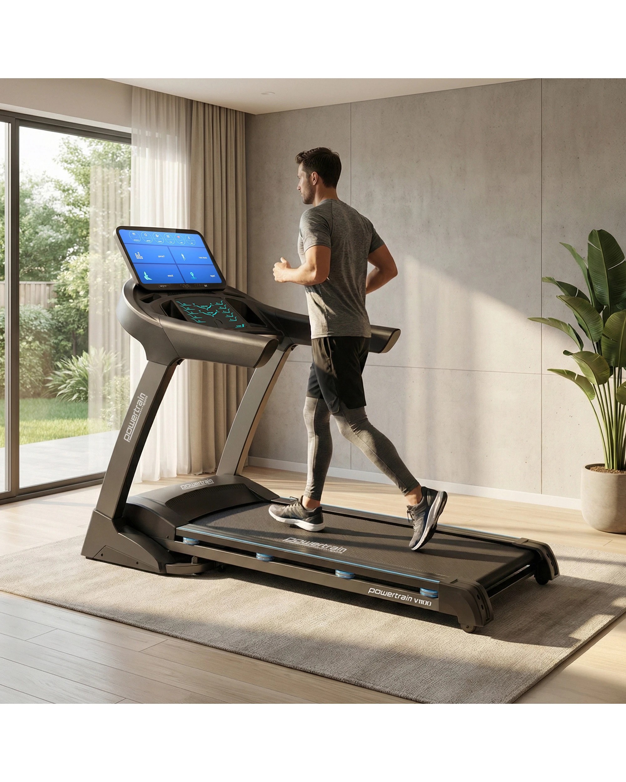 5 Powertrain V1100 Treadmill Electric Exercise Machine Home Gym Cardio Running Fitness, 5 of 8