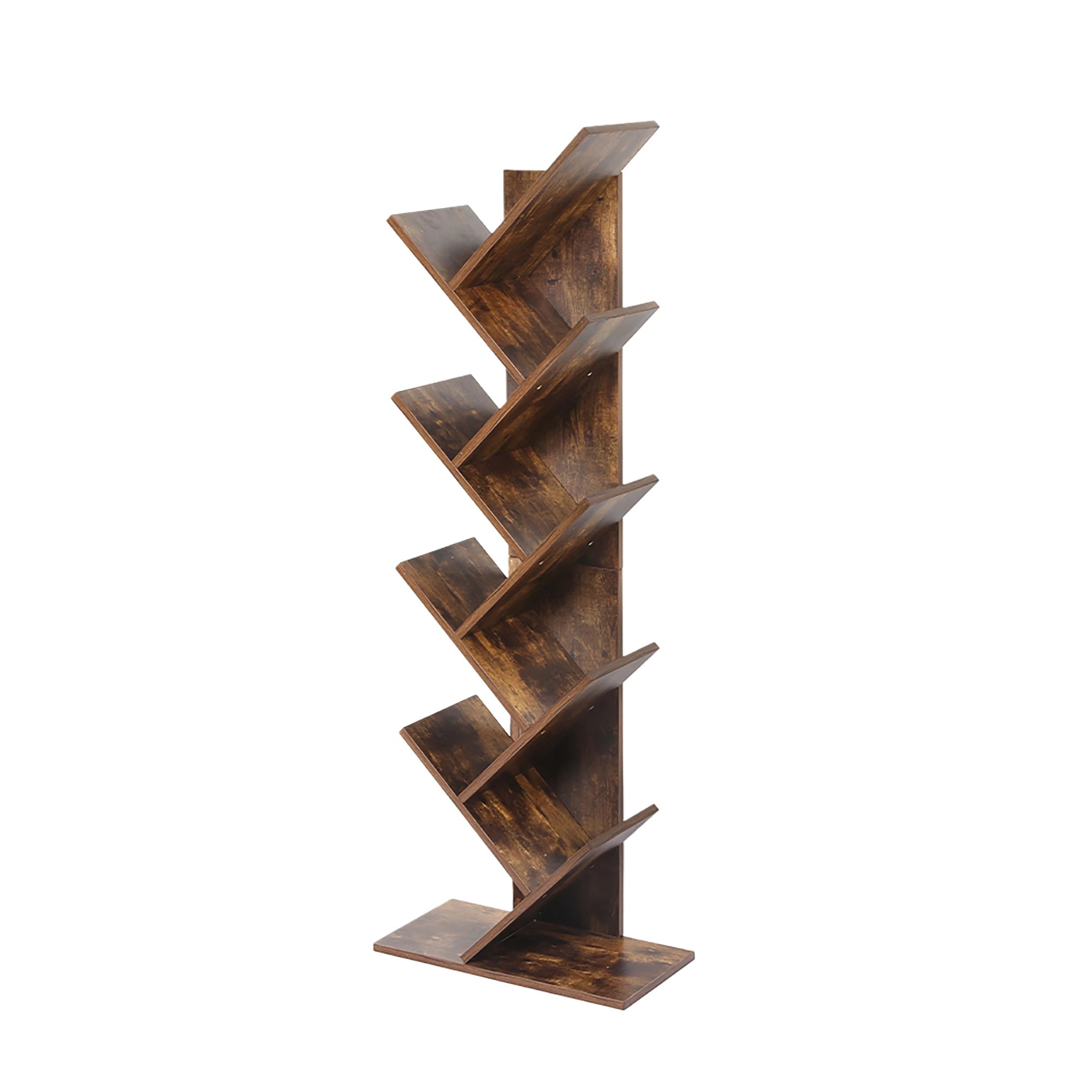 1 Levede Bookshelf Wooden Tree Bookcase 8-Tier Storage Home Decor Display Stand, 1 of 6