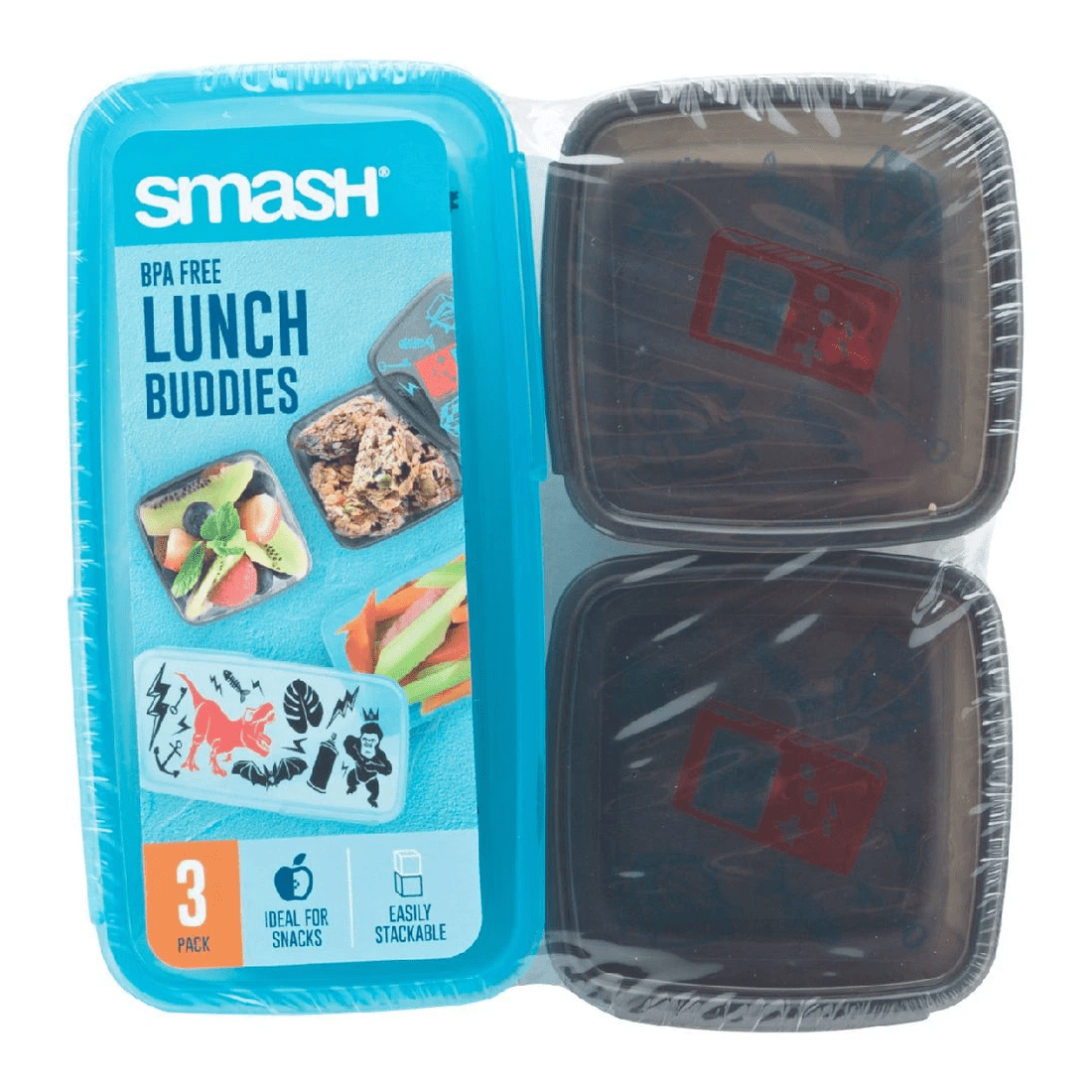 1 Smash Lunch Buddies Blue/Black 3 Pack, 1 of 3