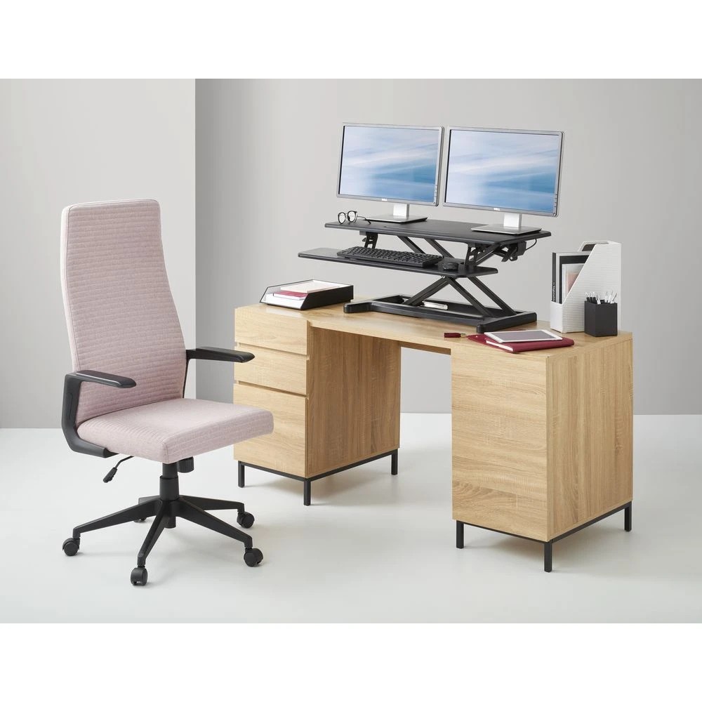 2 Matrix Sit-Stand Adjustable Desk Riser Large Black Desks, Tables and Workstations, 2 of 10