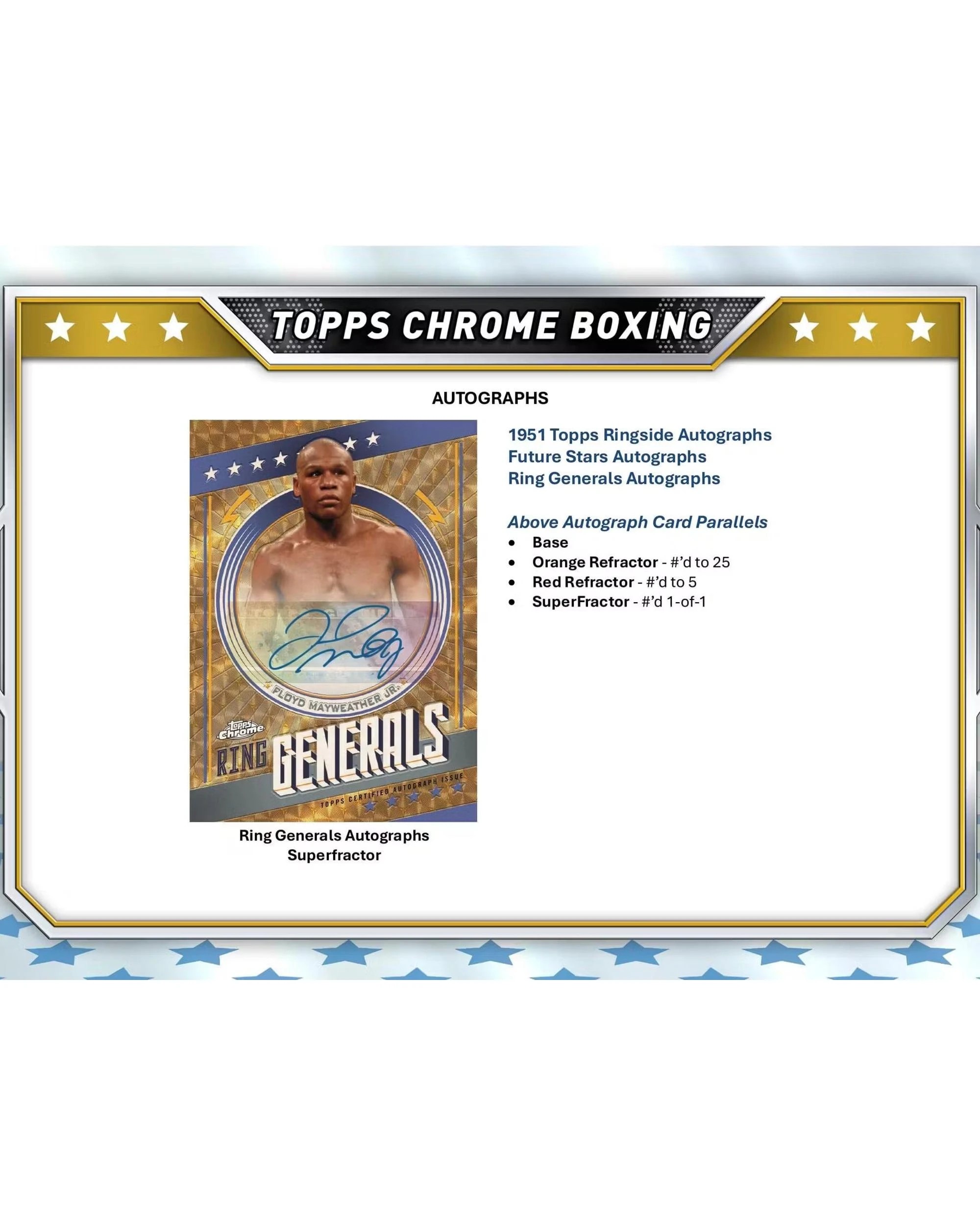 5 Topps 2024 Chrome Boxing Hobby Pack, 5 of 10