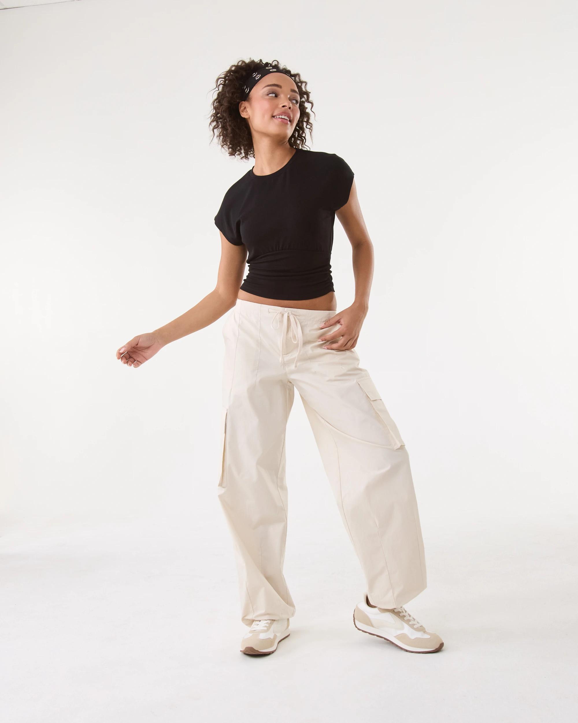 2 Balloon Leg Cargo Pants Bge Rainy, 2 of 7