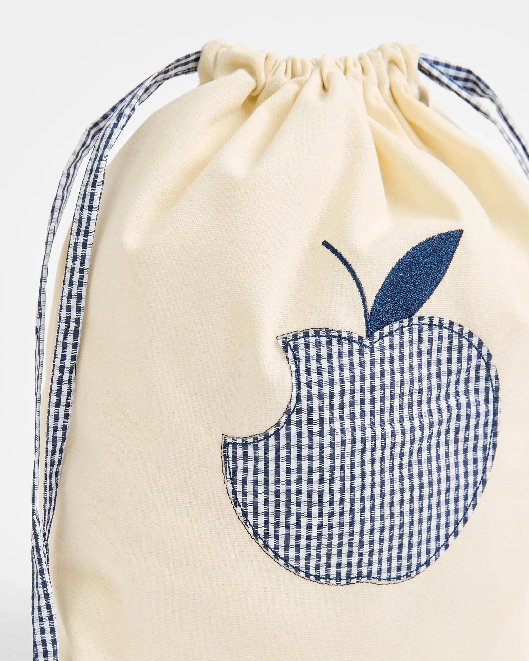 2 Target Kids Kids Back To School Apple Drawstring Bag NEUTRAL/NAVY, 2 of 4