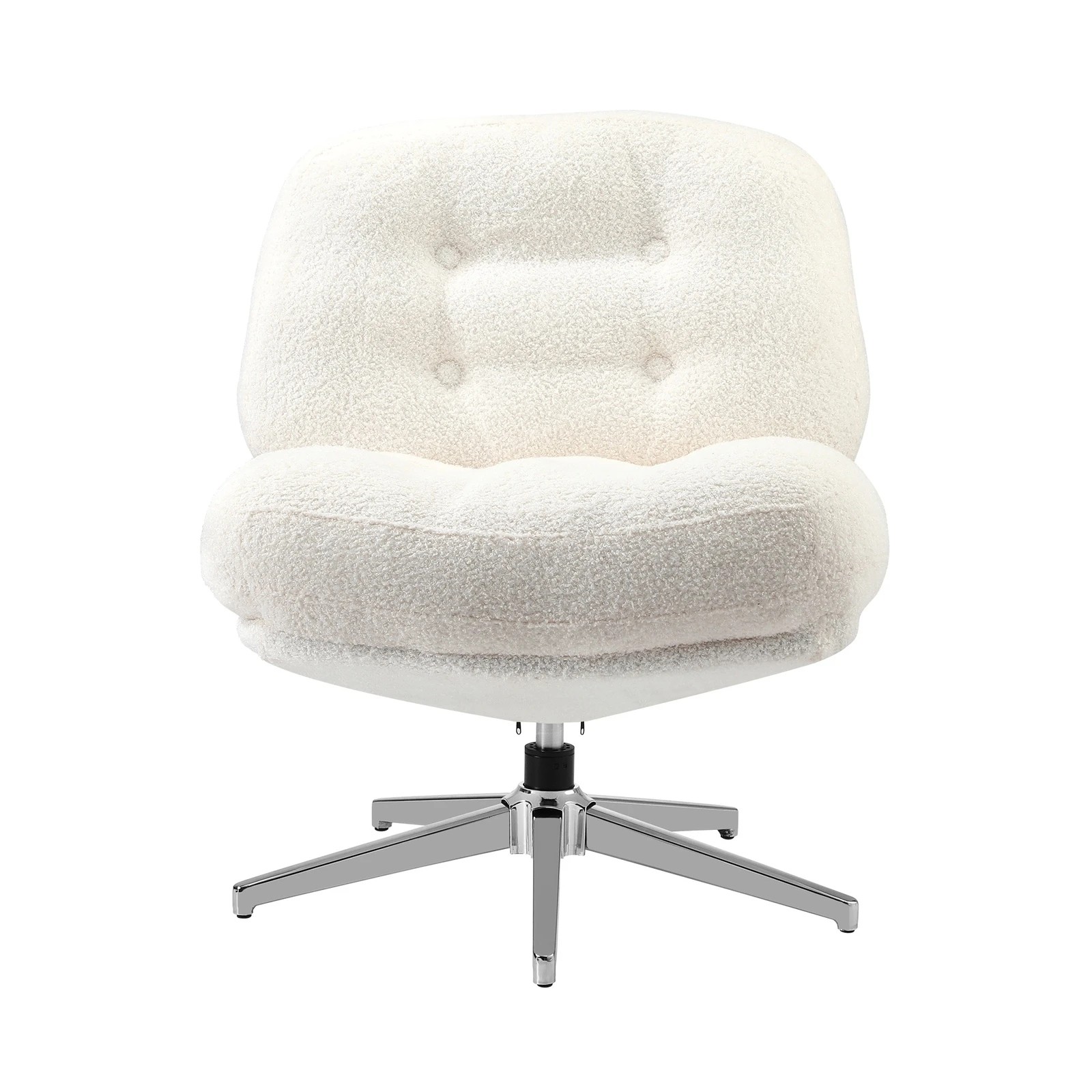 7 Oikiture Armchair Swivel Lounge Chair Padded Accent Chairs Boucle - White, 7 of 10