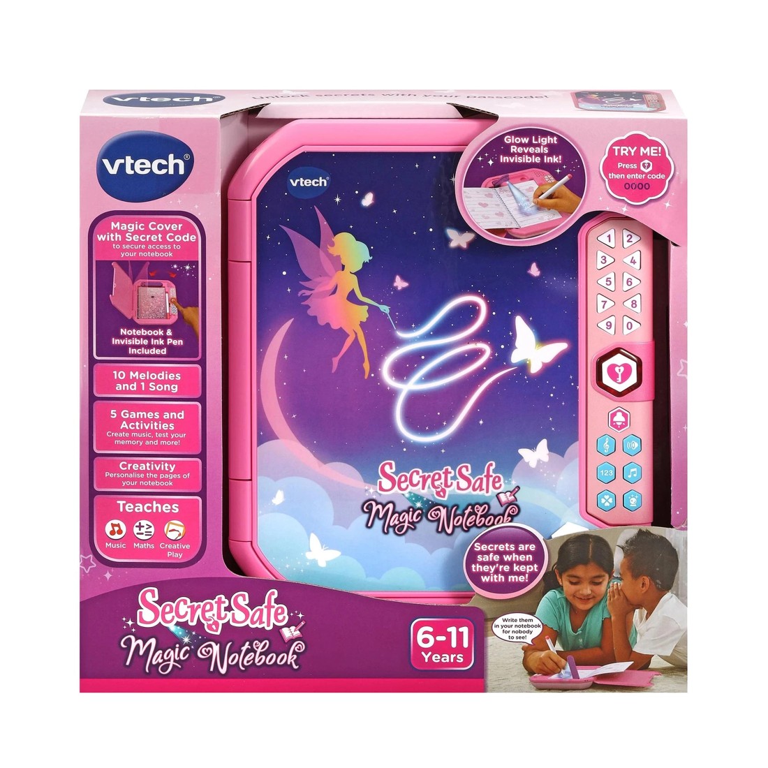 1 VTech Secret Safe Magic Notebook - Pink, 1 of 5