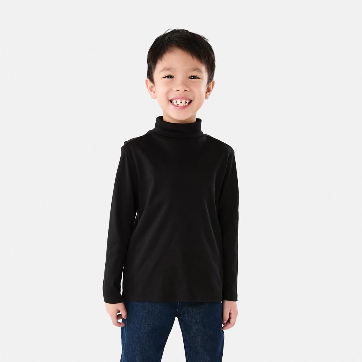 1 Long Sleeve Skivvy Top Black, 1 of 8
