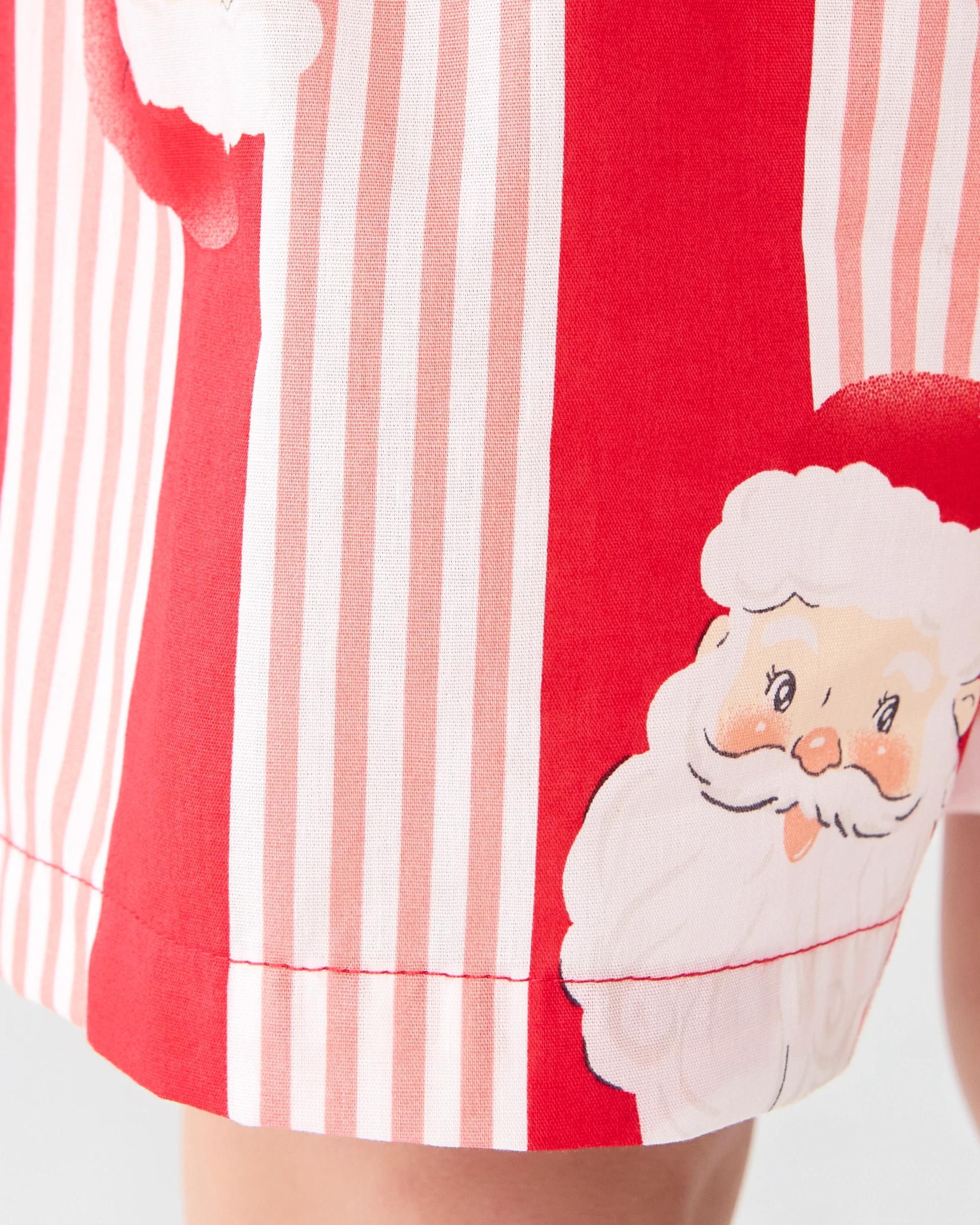 7 Family Matching Christmas Santa Stripes Younger Kids Pyjama Set Santa Face, 7 of 10