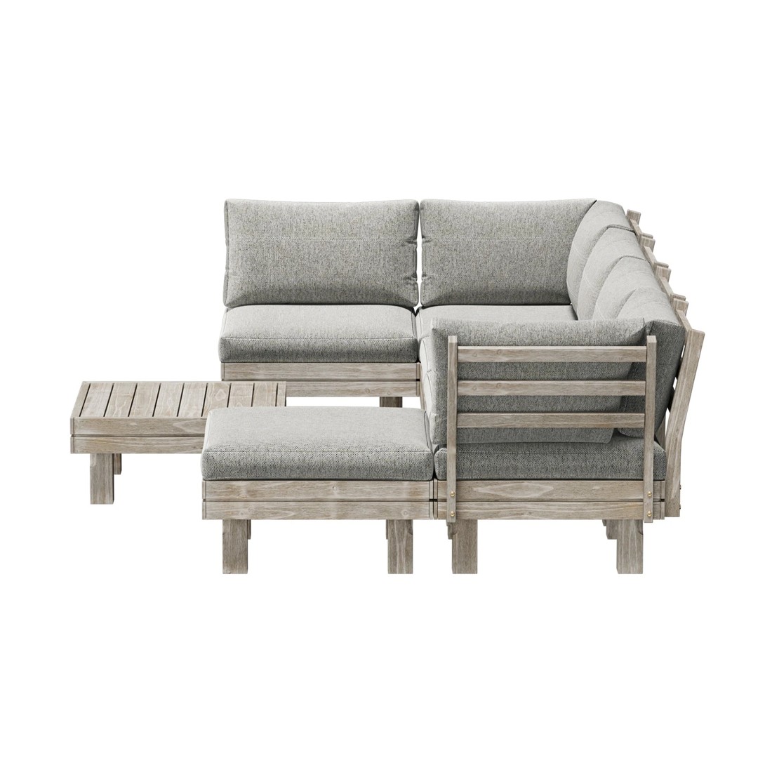 8 Livsip 7 Piece Outdoor Furniture Sofa Set Lounge Setting - Beige, 8 of 9
