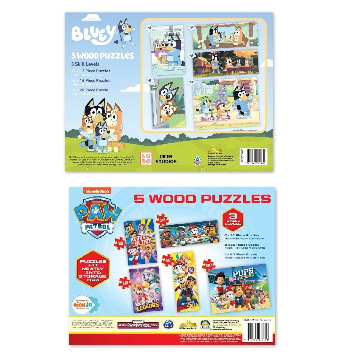4 5 Pack Wood Puzzles - Assorted, 4 of 4