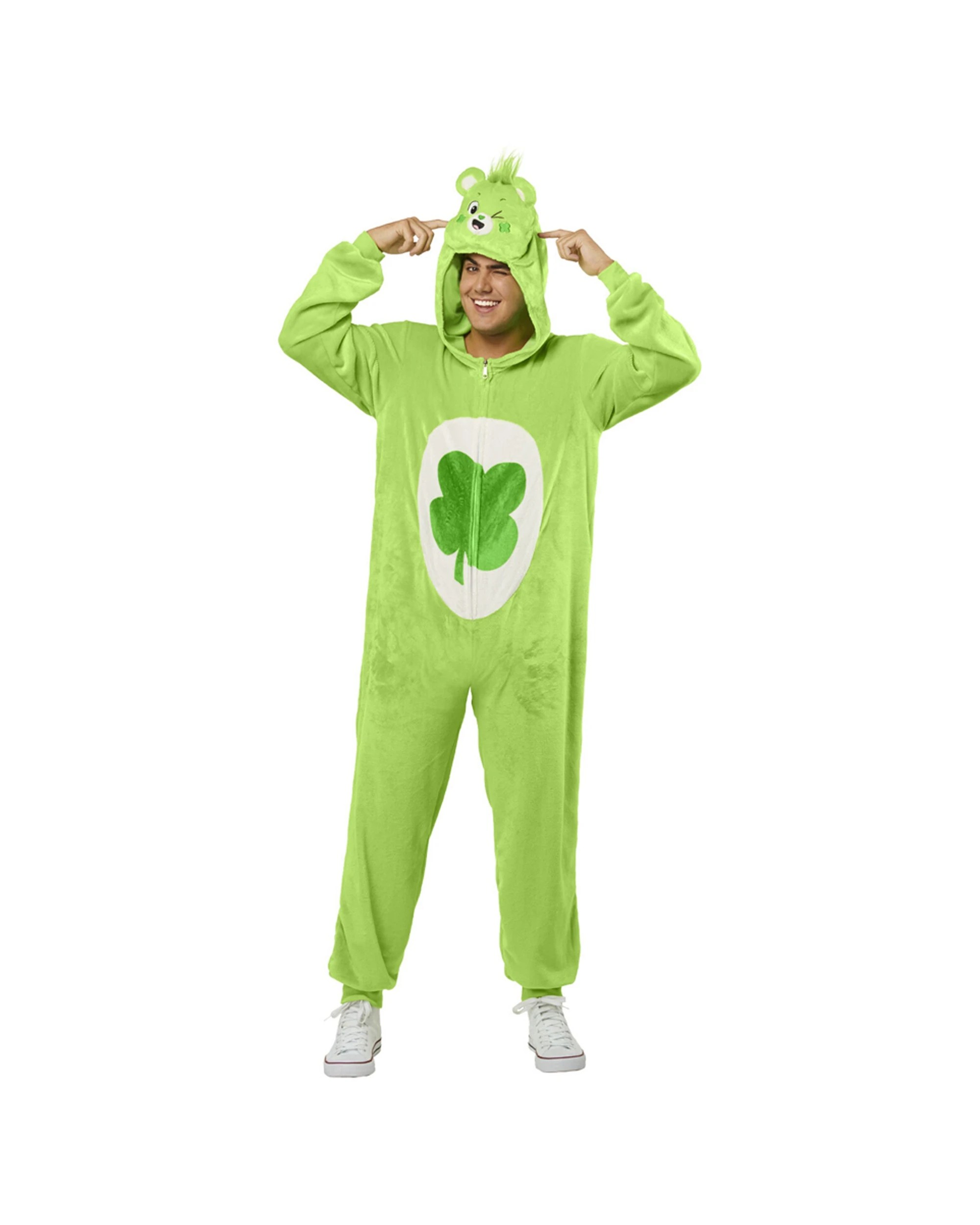 1 Care Bears Good Luck Bear Plush Unisex Adult Costume Dress Up Size S-m
 - Green, 1 of 5