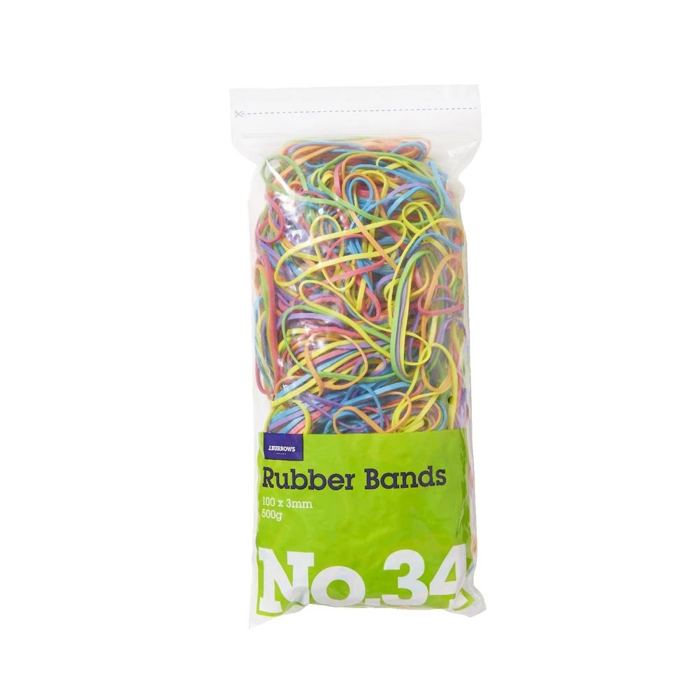 2 J.Burrows No.34 Rubber Bands 500g Assorted, 2 of 2
