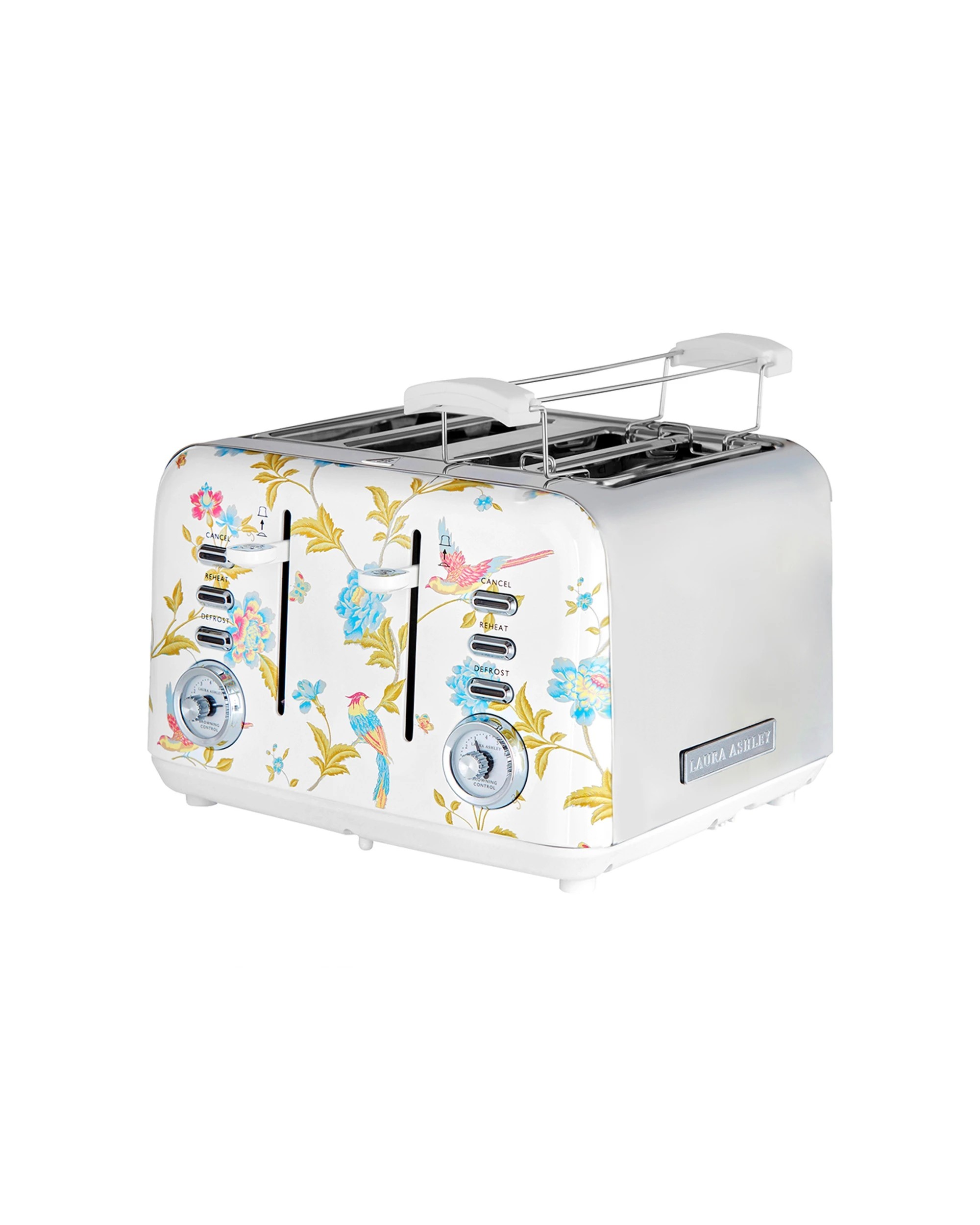 4 Laura Ashley Elveden 29cm Electric 4 Slice Bread Toaster 1850W - White, 4 of 7