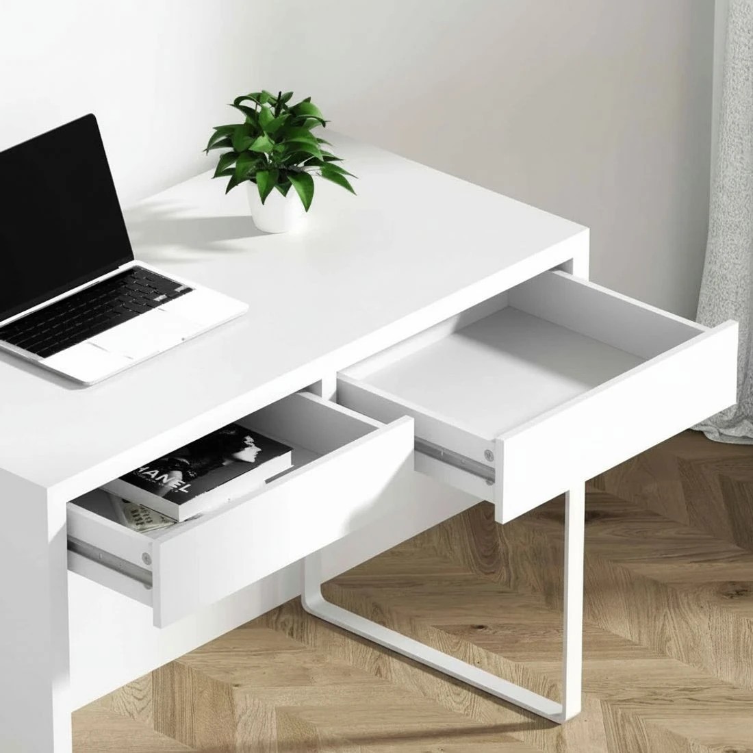 5 Artiss Computer Desk Drawer - White, 5 of 8