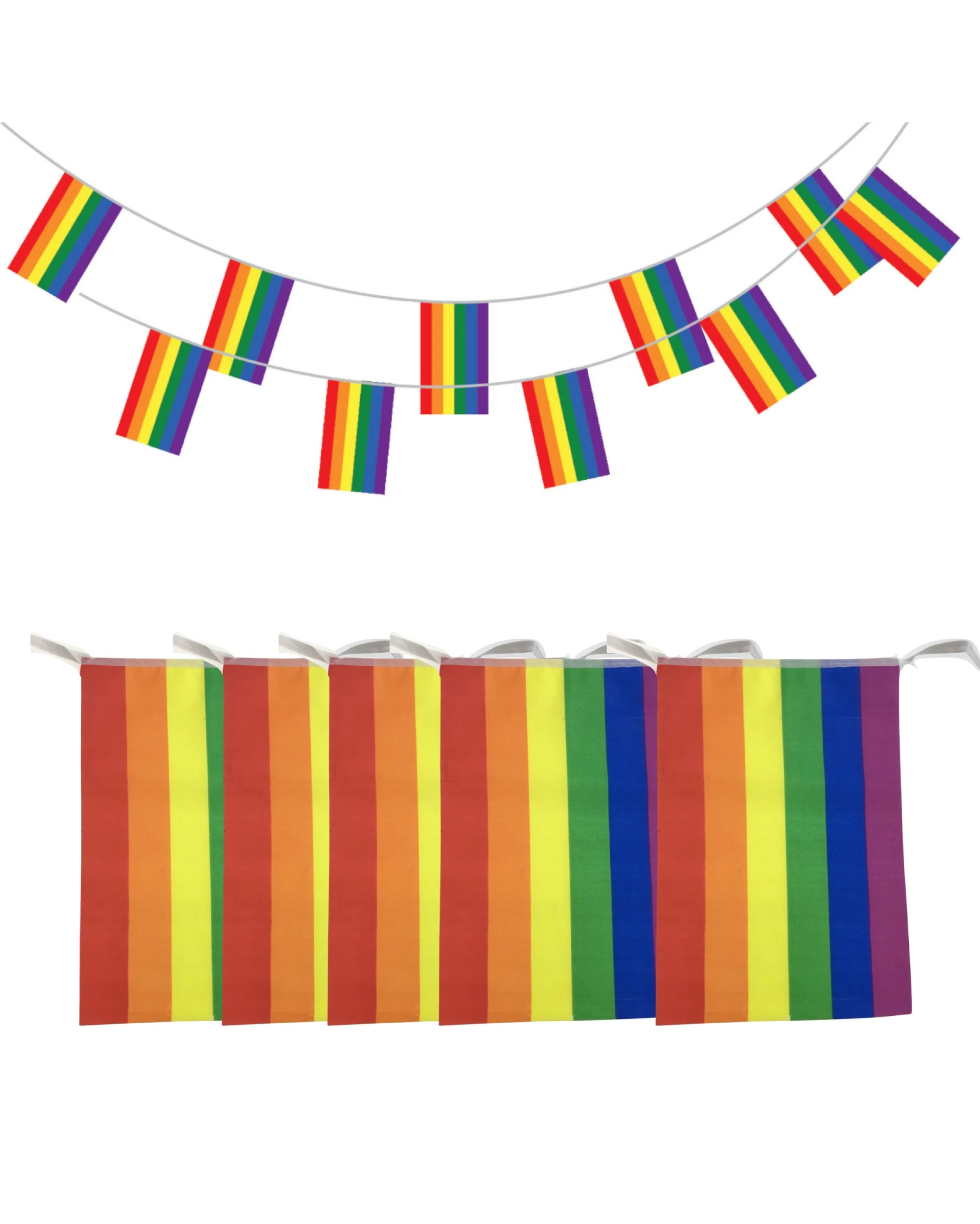 1 BR Costumes Rainbow Bunting Flag Party Banner - Bulk Pack of 4, 1 of 5