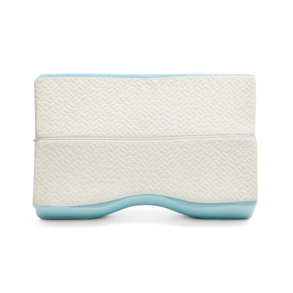 6 Ergonomic Memory Foam Pillow - Medium Profile, Blue and White, 6 of 10