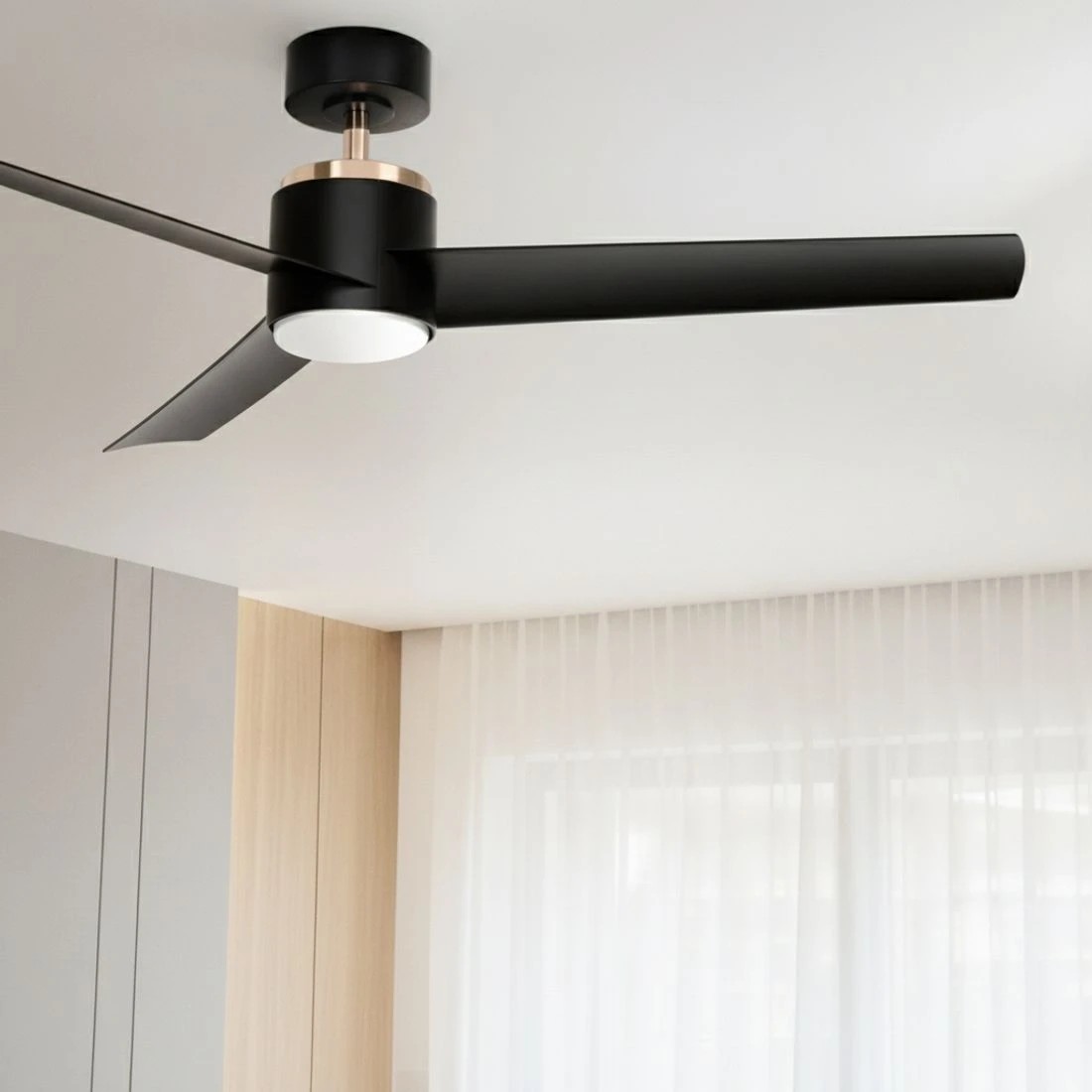 6 Devanti 52'' Ceiling Fan DC Motor w/Light w/Remote - Black, 6 of 6