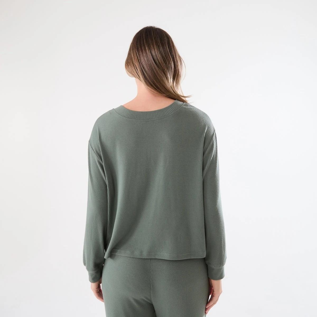 4 Brushed Rib Reversible Top Smke Green, 4 of 8