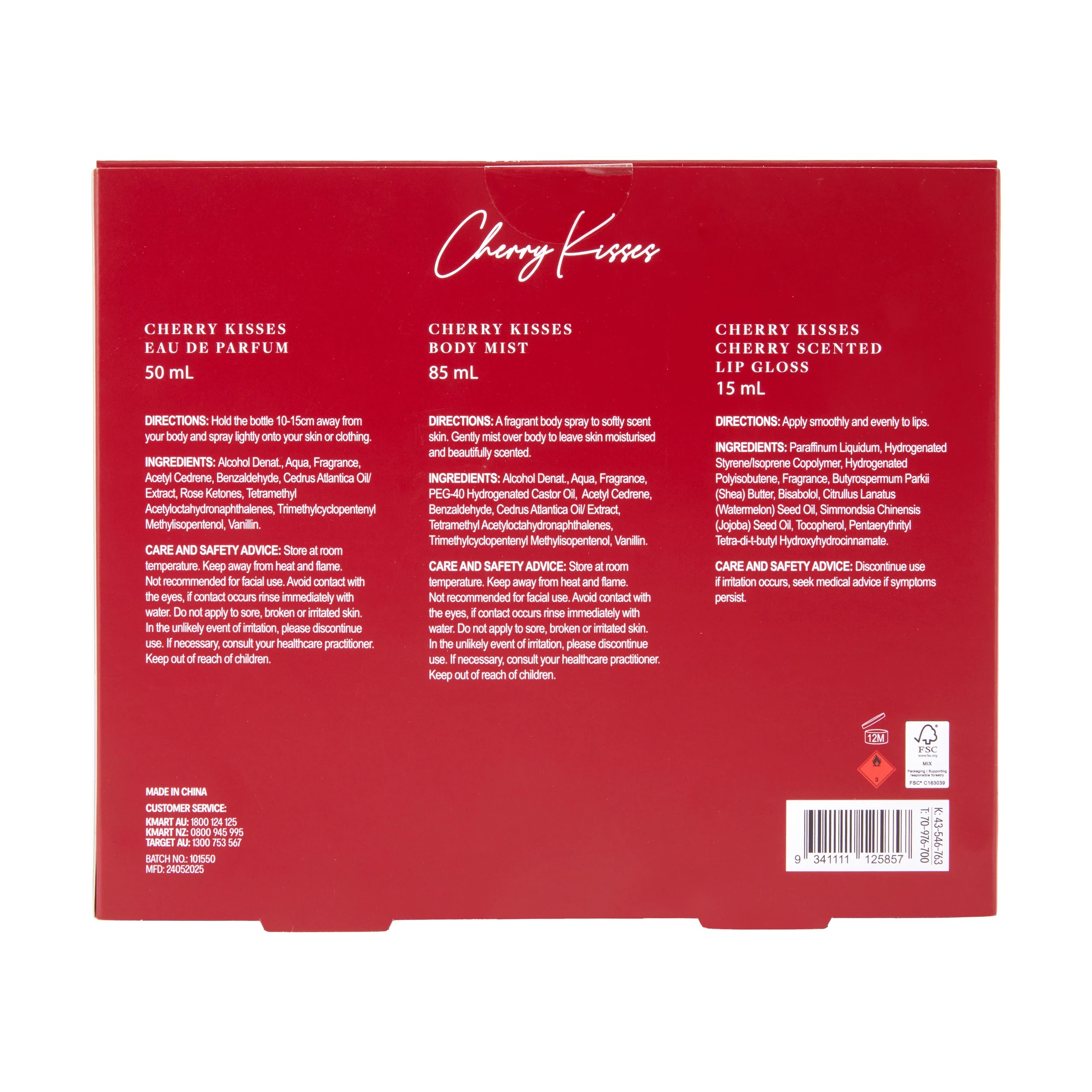 7 OXX Fragrance Cherry Kisses Gift Set, 7 of 7