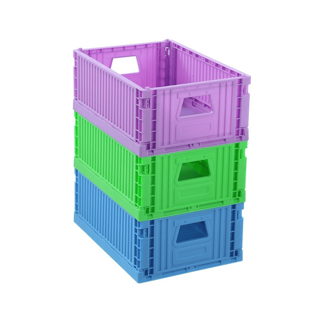 2 Boxsweden 6x Foldaway Crate Storage 29x21x11.5cm Collapsible Design Stackable
 - multi, 2 of 9