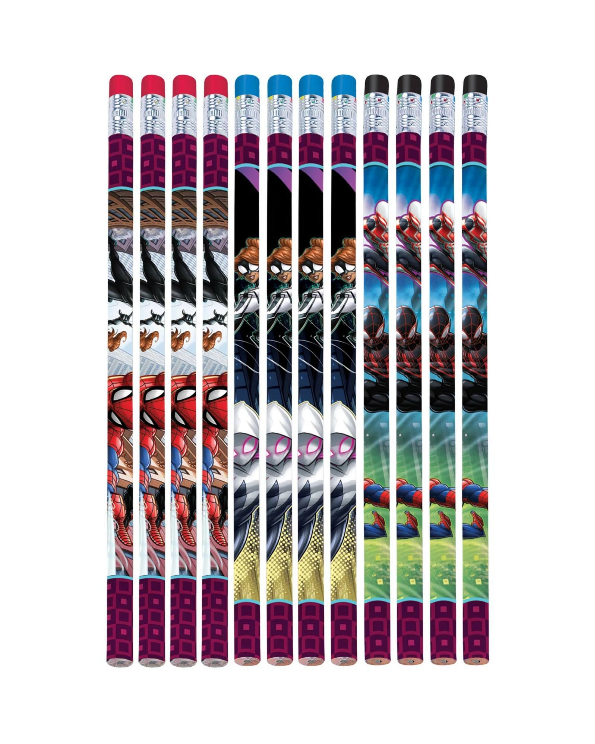 1 Amscan Spiderman Webbed Wonder Pencils Pack of 12, 1 of 1