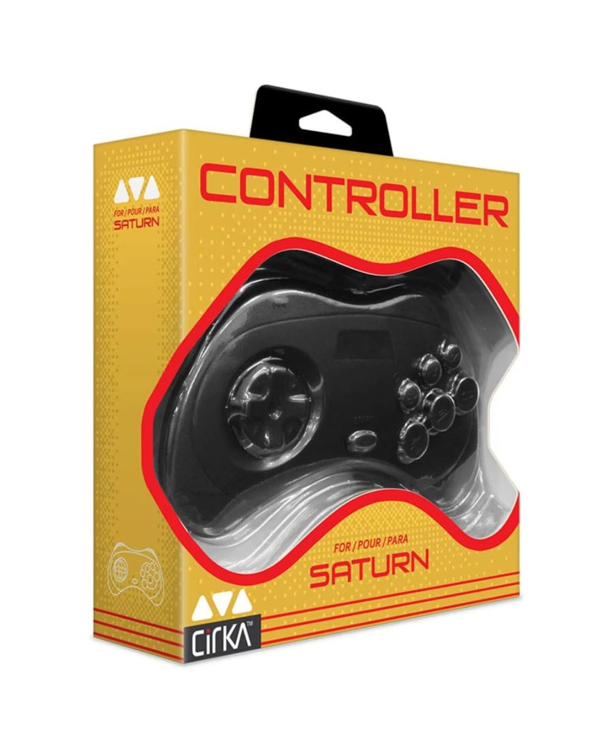 1 CirKa Classic Controller for Sega Saturn - Black, 1 of 2