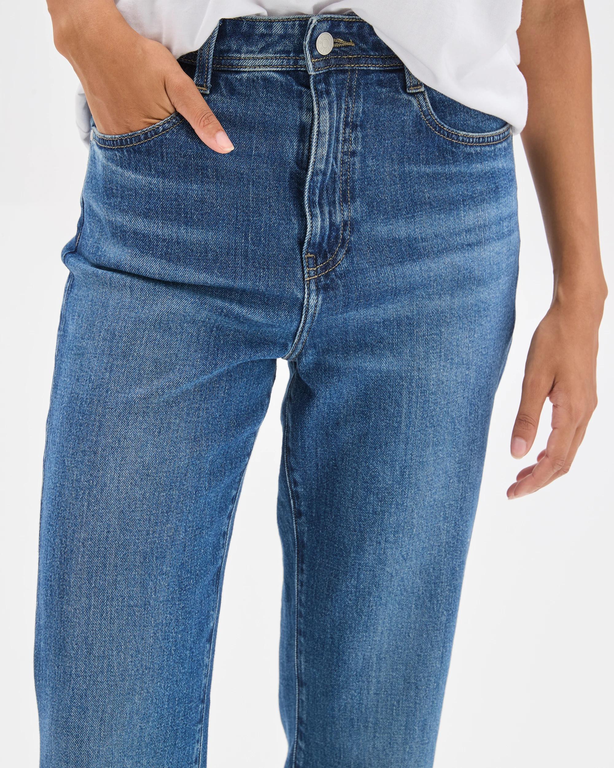 5 Target Denim Straight Leg 90's Turn Up Denim Jeans DARK WORN, 5 of 7