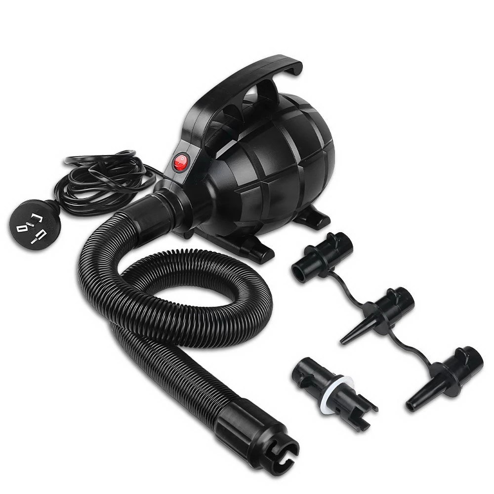 1 500W Electric Air Pump Air track Inflatable Gymnastics Mat 3 Nozzles - Black, 1 of 9