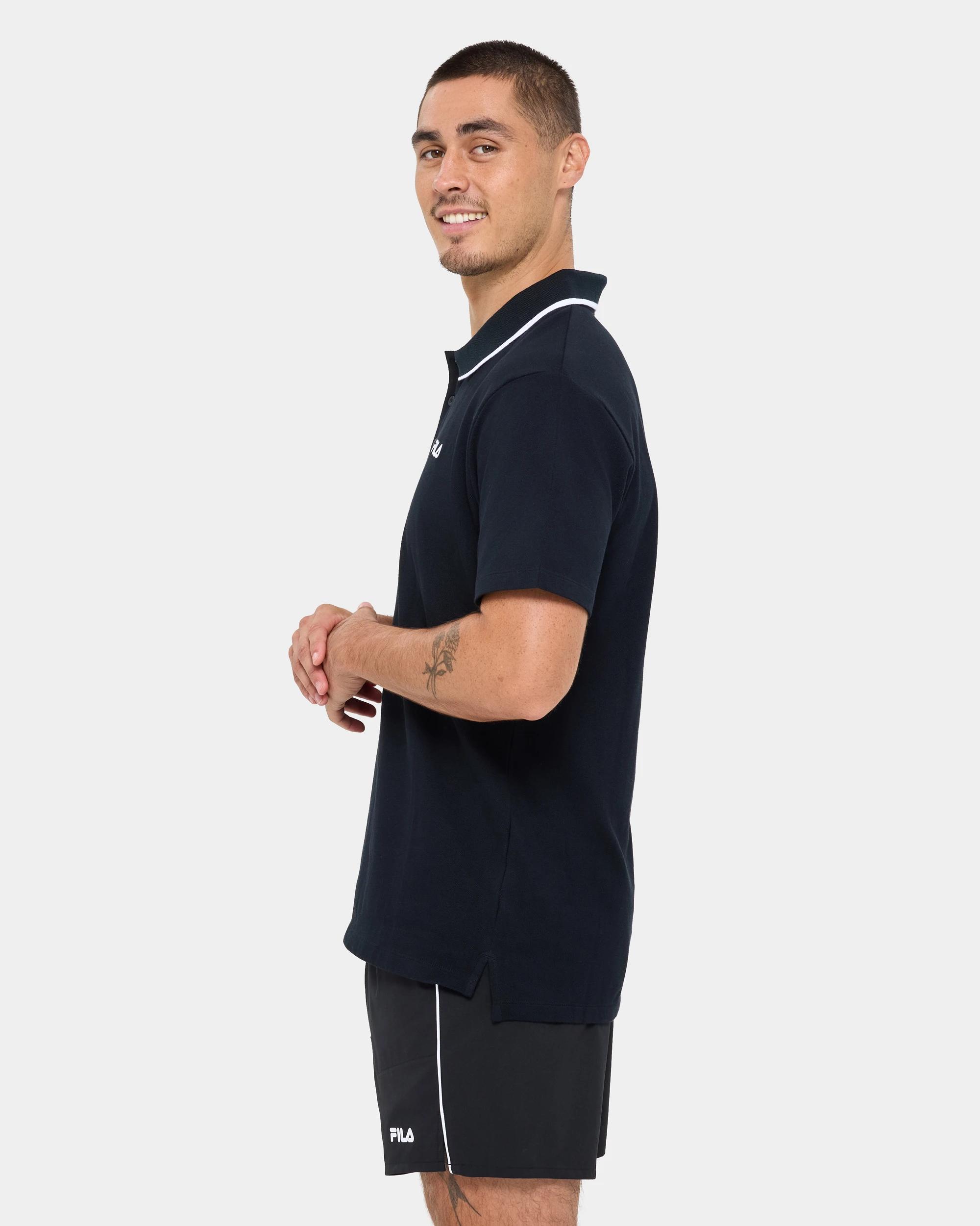 3 Fila Dante Polo Top BLACK, 3 of 6