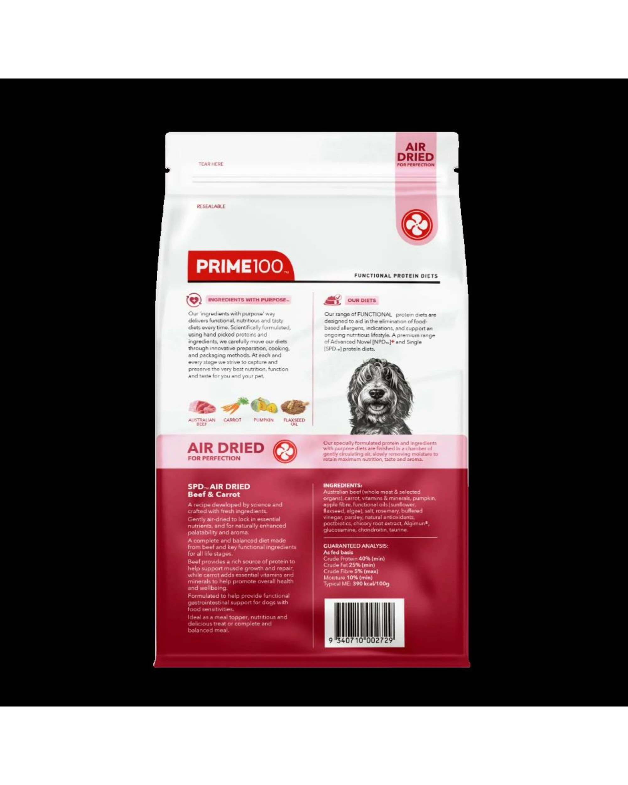 2 Prime Spd Air Dried Beef & Carrot 120g, 2 of 2