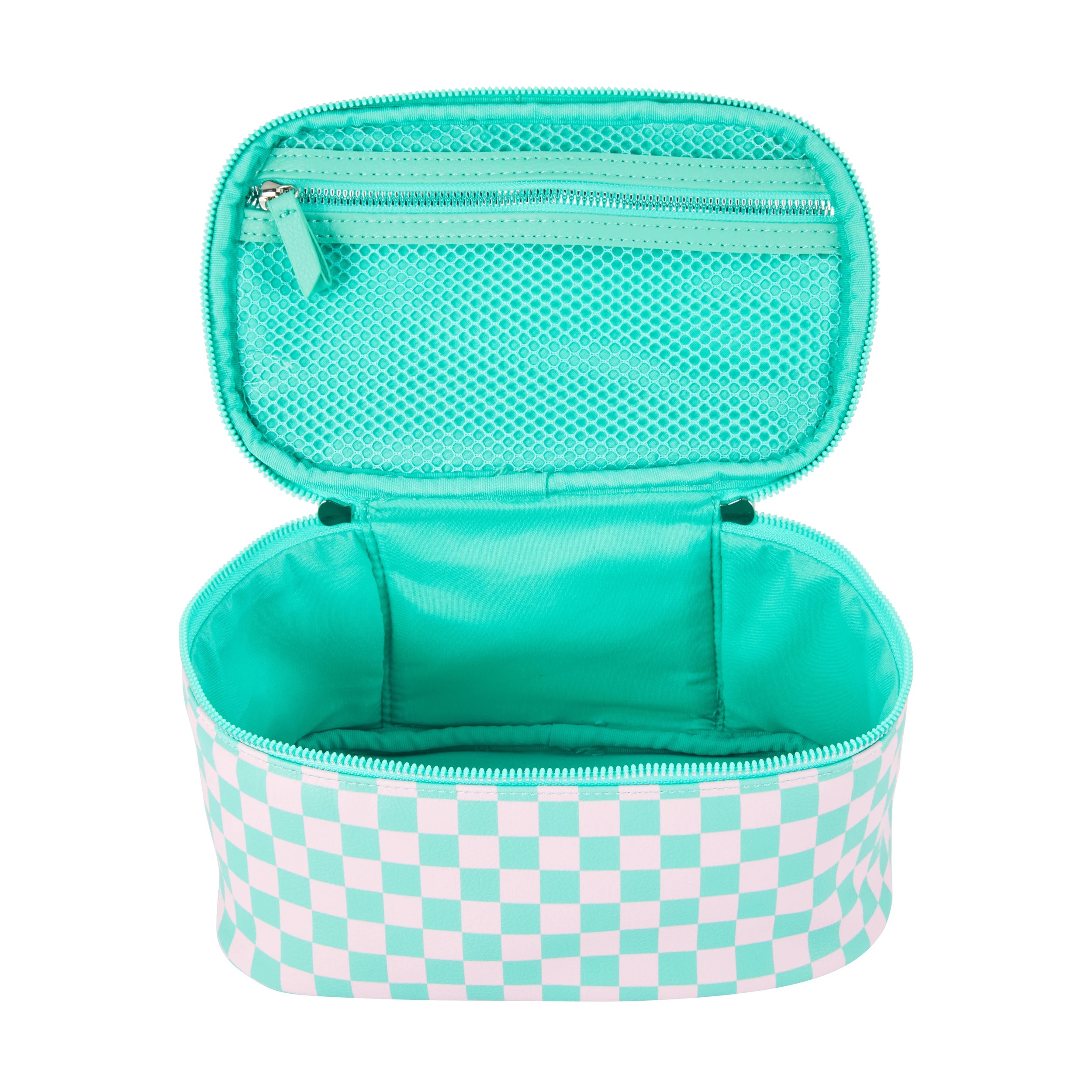 3 OXX Cosmetics Makeup Bag - Green and Pink, 3 of 6