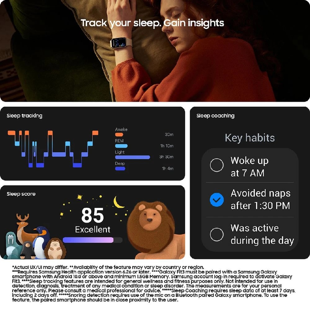 5 Samsung Galaxy Fit3 Bluetooth Dark Grey, 5 of 7