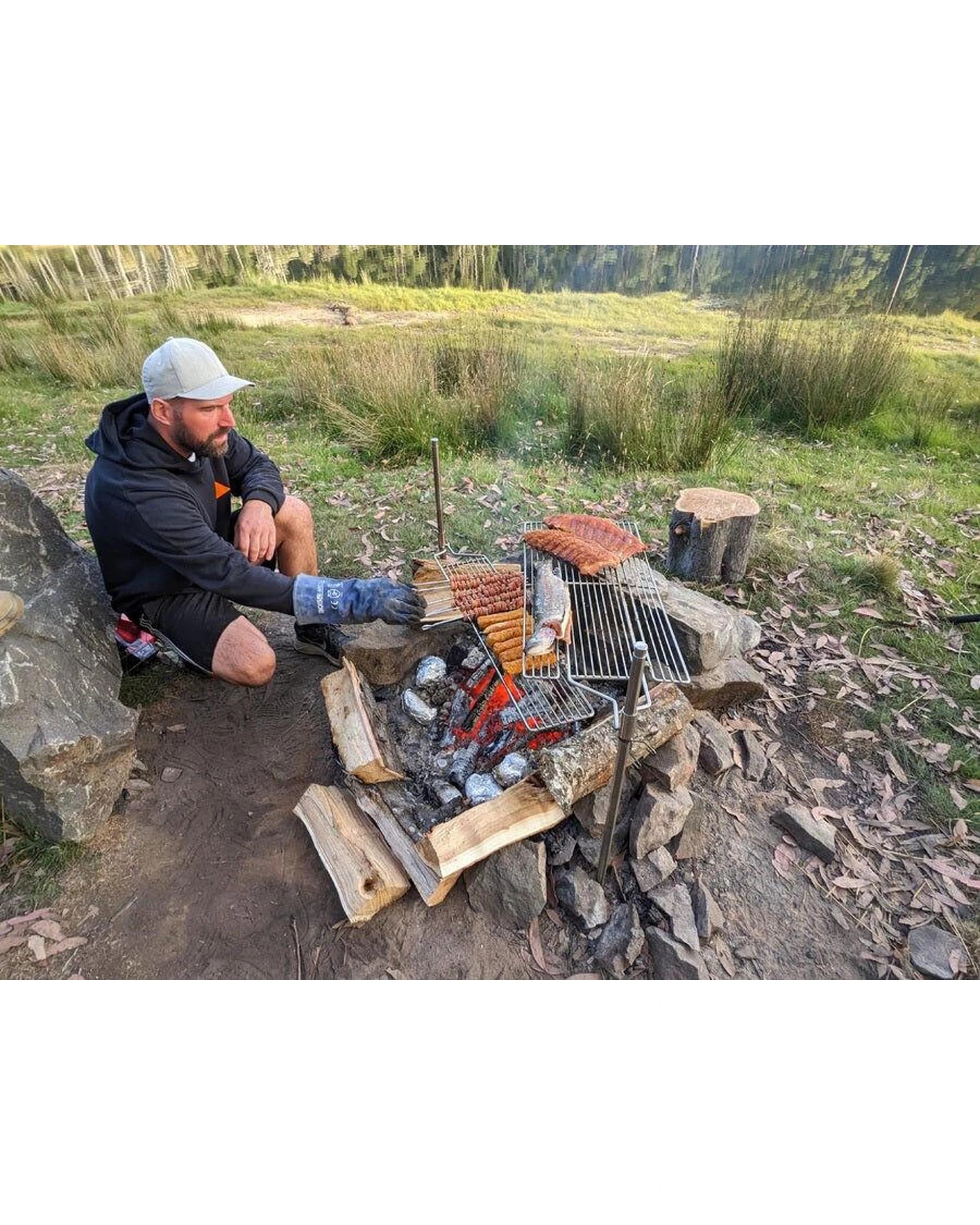 7 Auspit Stainless Steel Grill 680mm x 150mm Camping BBQ, 7 of 10