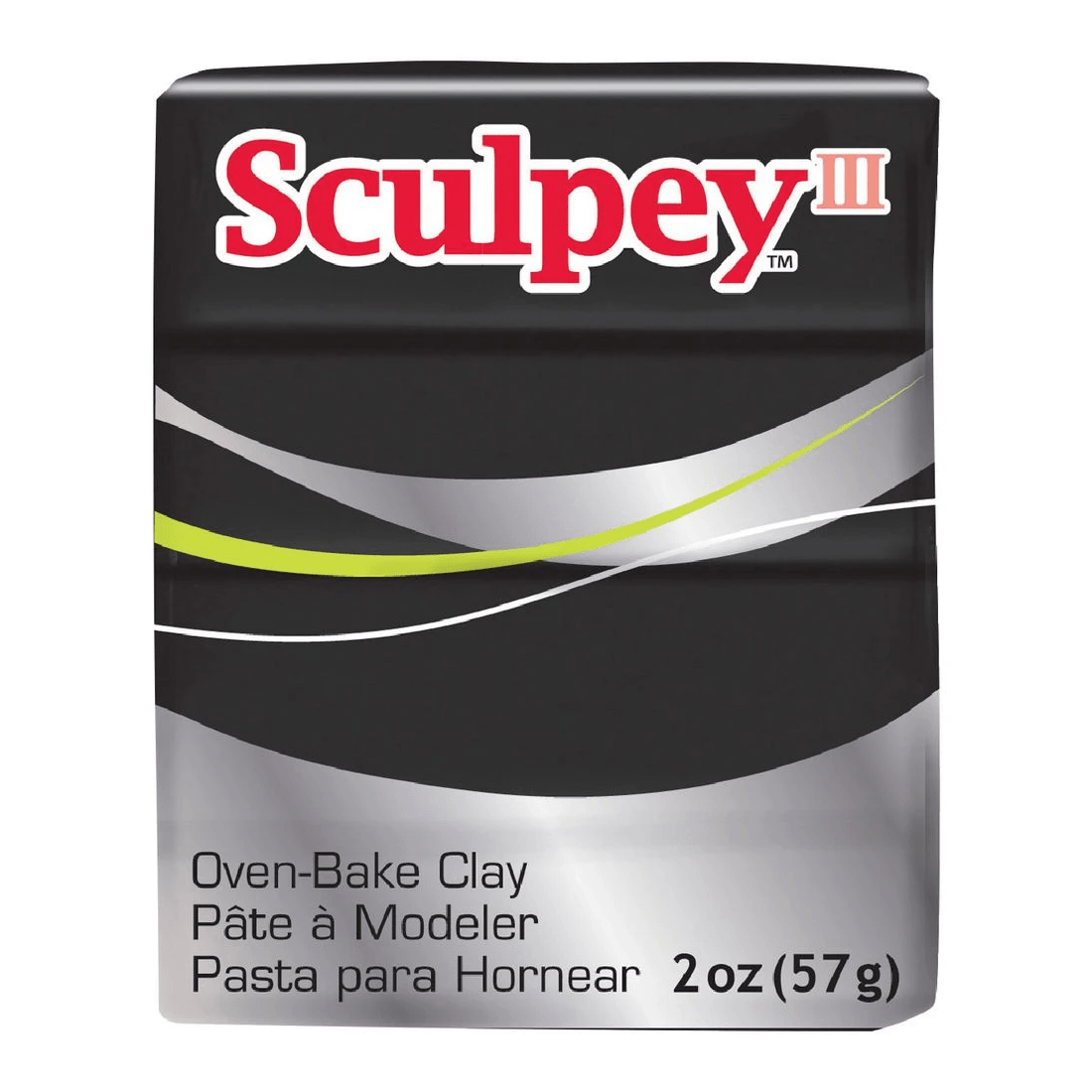 1 Sculpey III Modelling Clay Black 57g, 1 of 3