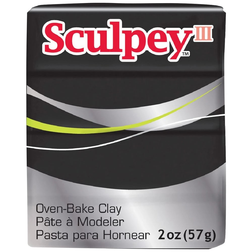 1 Sculpey III Modelling Clay Black 57g, 1 of 3