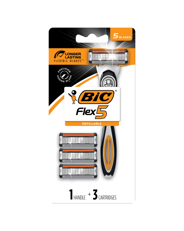 BIC Flex 5 Hybrid Men's 5-Blade Disposable Razor Shaving
