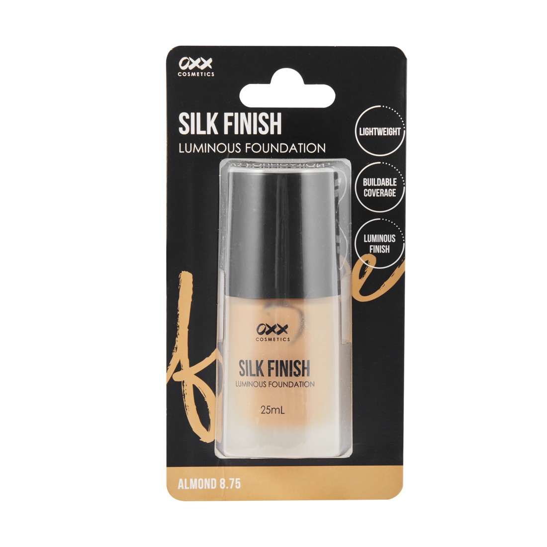 1 OXX Cosmetics Silk Finish Luminous Foundation - Almond 8.75, 1 of 8