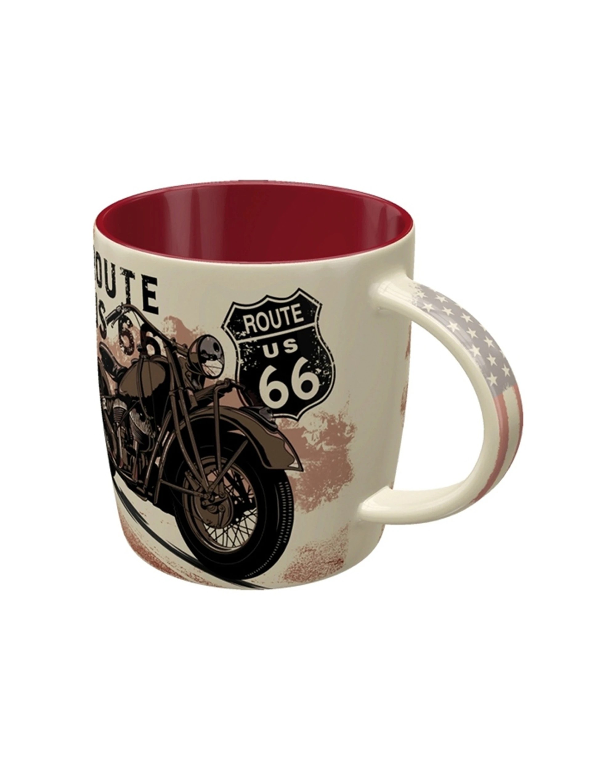 3 Nostalgic-Art 4PK Ceramic Mug 330ml Retro Design - Route 66 Bike Map, 3 of 4