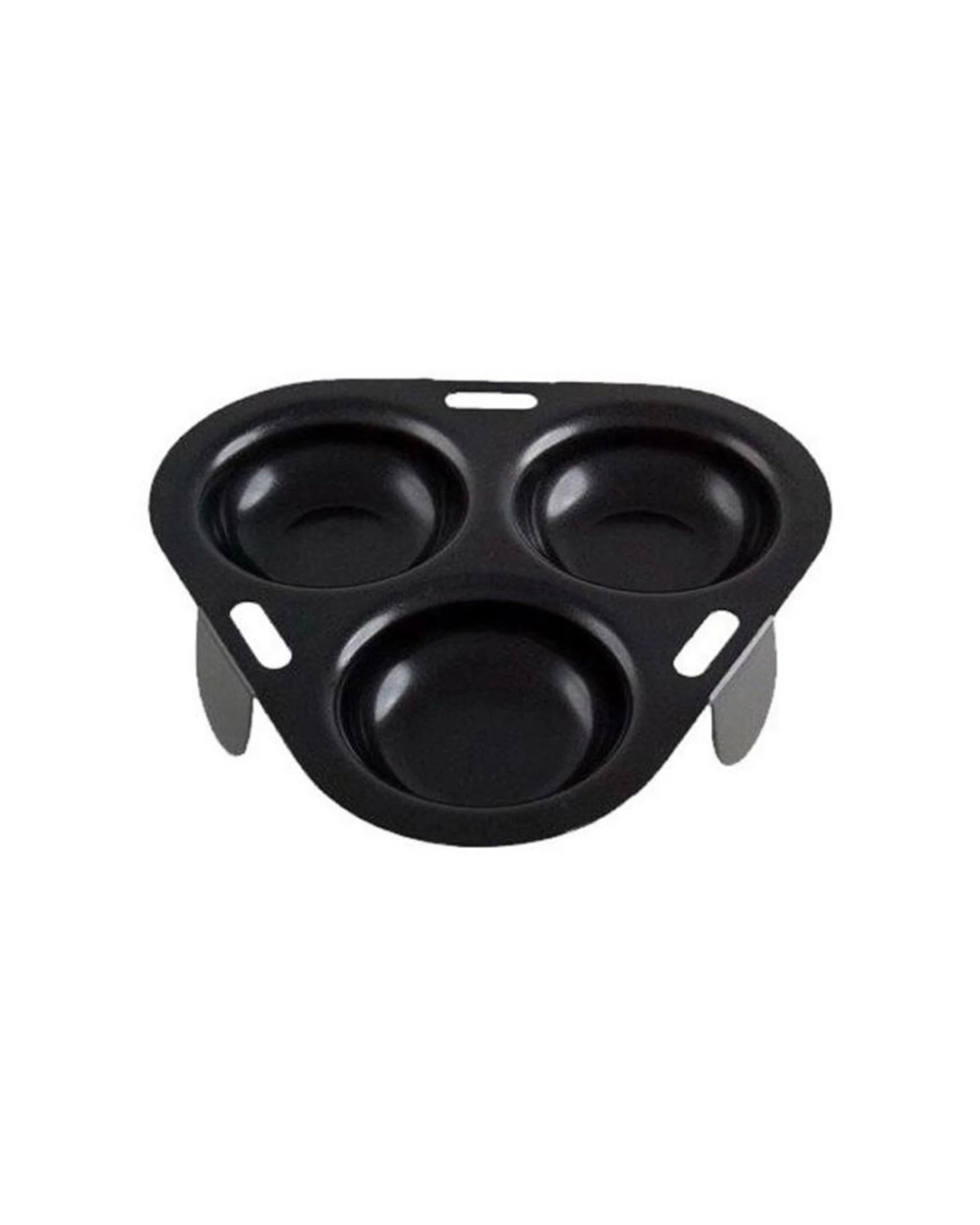 2 Cuisena 3-Egg Non-Stick Steel Egg Poacher Cooker (Silver) Model 98793 - Silver, 2 of 2