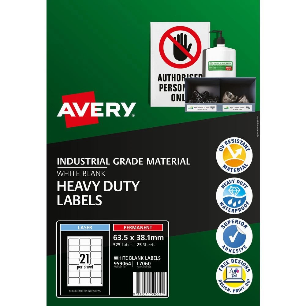 2 Avery 21UP Laser Heavy Duty Labels 25 Sheets, 2 of 2