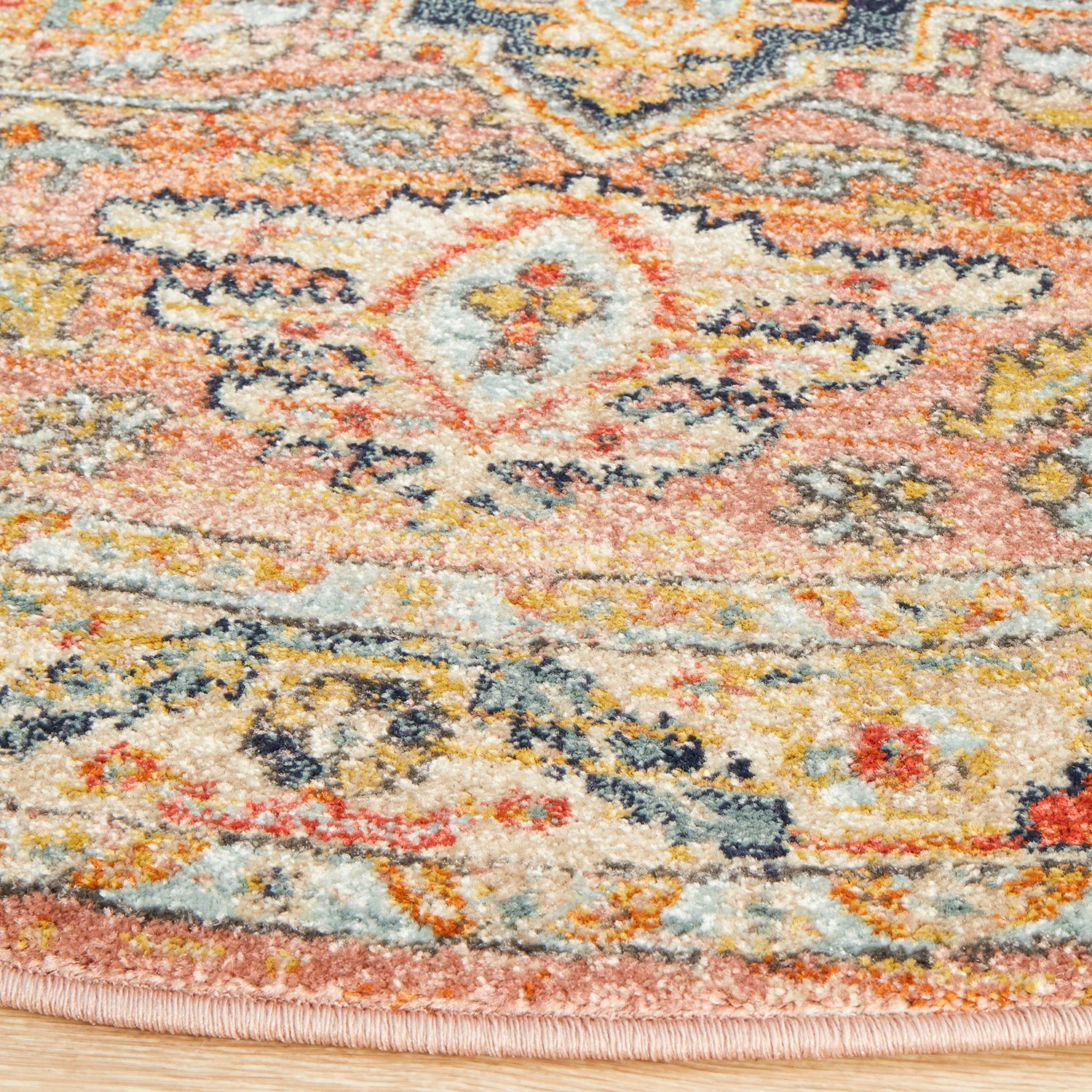 5 Common Ground Rugs Eterna 850 200x200cm - Medium Round Power Loomed Pet Friendly Rug - Beige, 5 of 8
