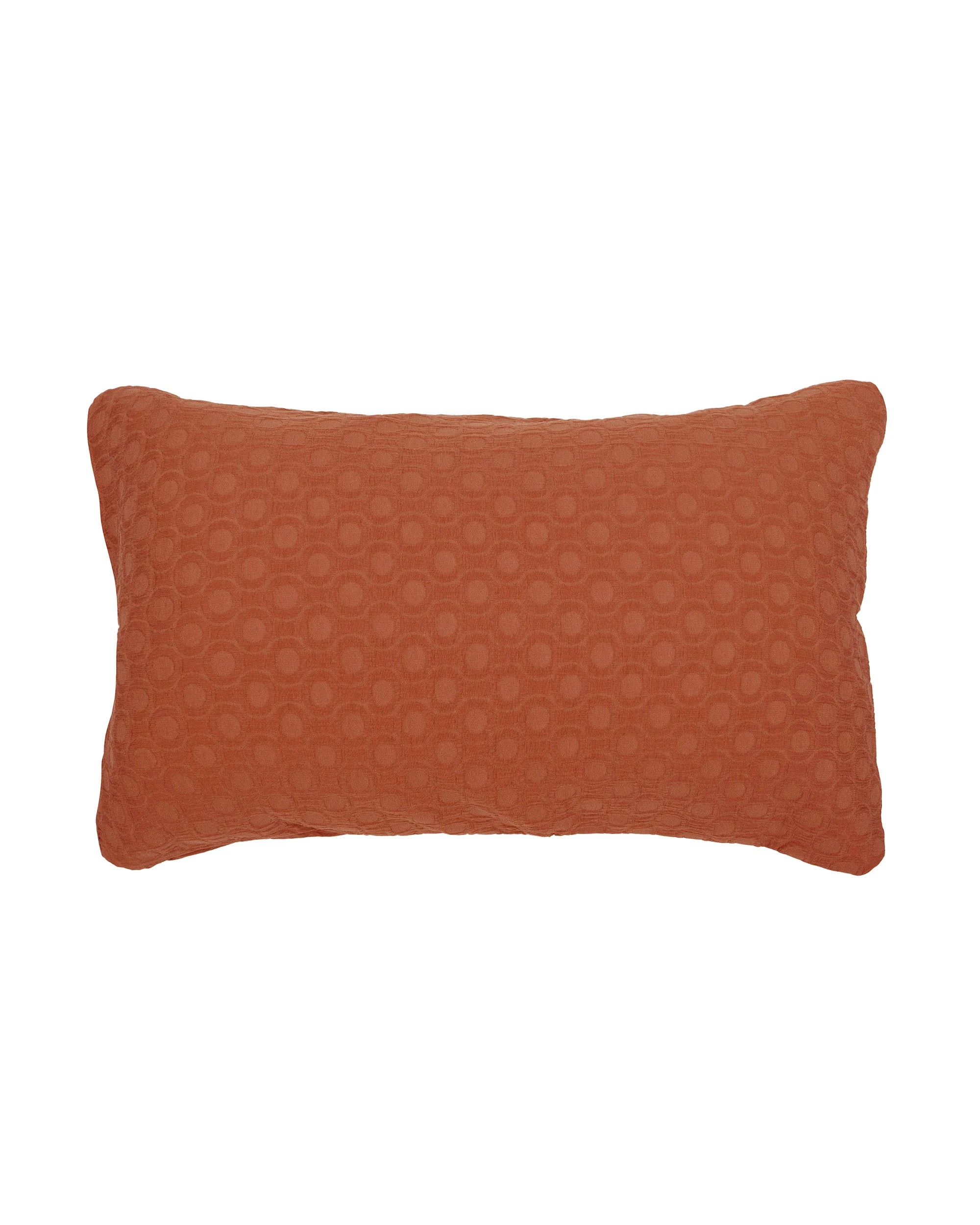 2 Bambury Luna Jacquard Cotton-Polyester Blend  Easy Care Machine Washable  Quilt Cover Set  Rust - Queen Bed - Red, 2 of 4