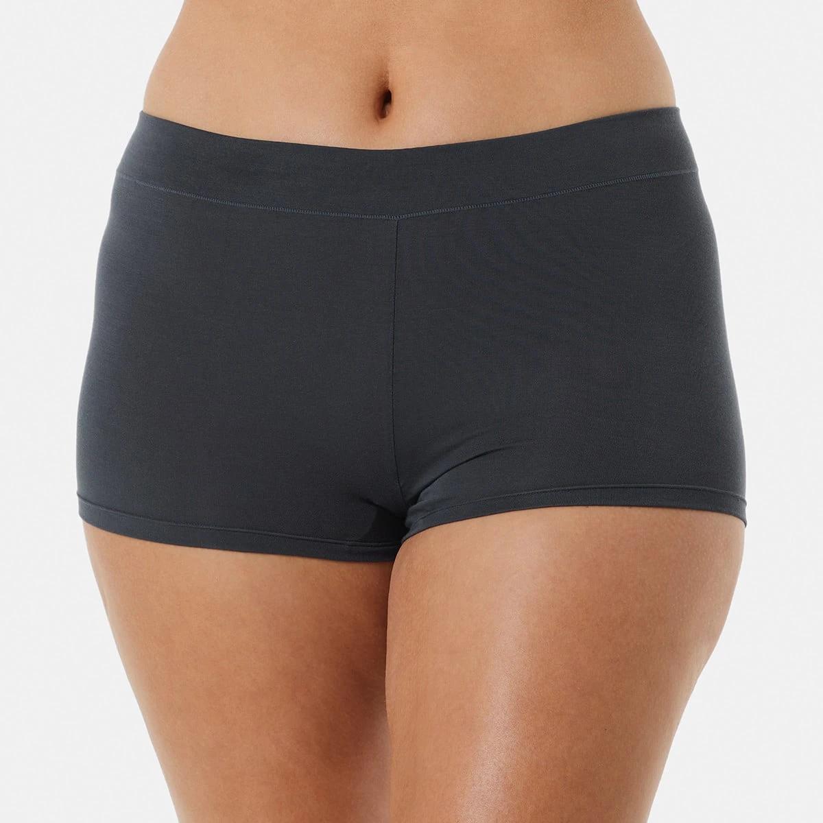 5 3 Pack Bamboo Blend Boyshort Briefs SMOKY GREEN, SILVER MARLE, SHADOW NAVY, 5 of 8