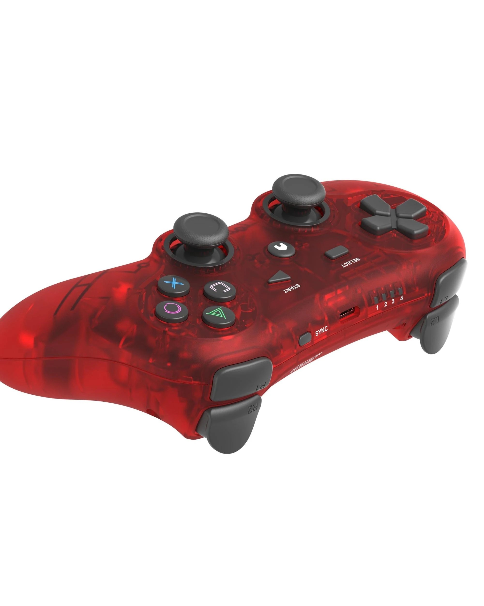 7 Retro-Fighters Defender Pro Series Retro Wireless Controller for PS1, PS2, PS3, PS Classic, Switch and PC - Red, 7 of 10