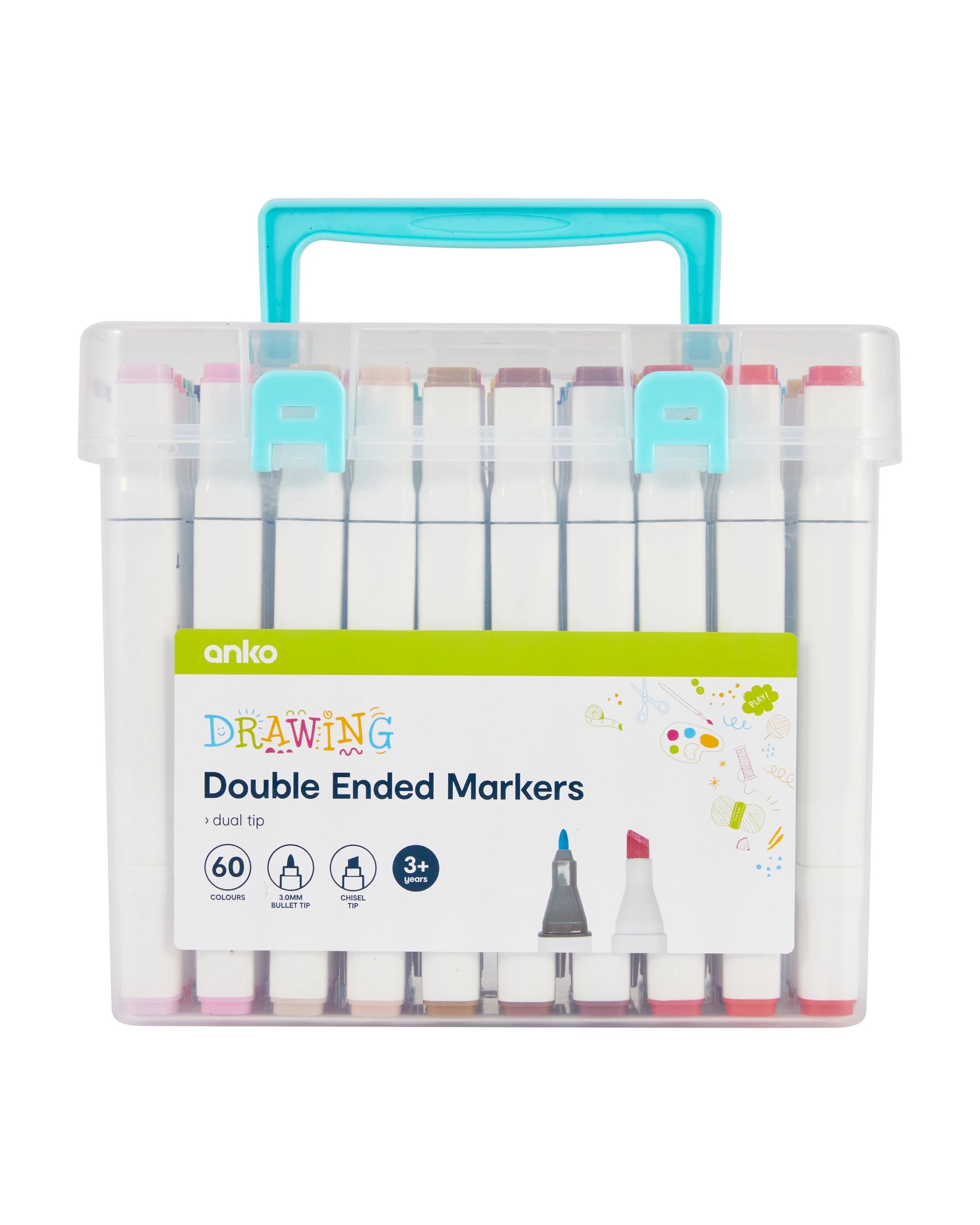 1 60 Pack Double Ended Markers, 1 of 8