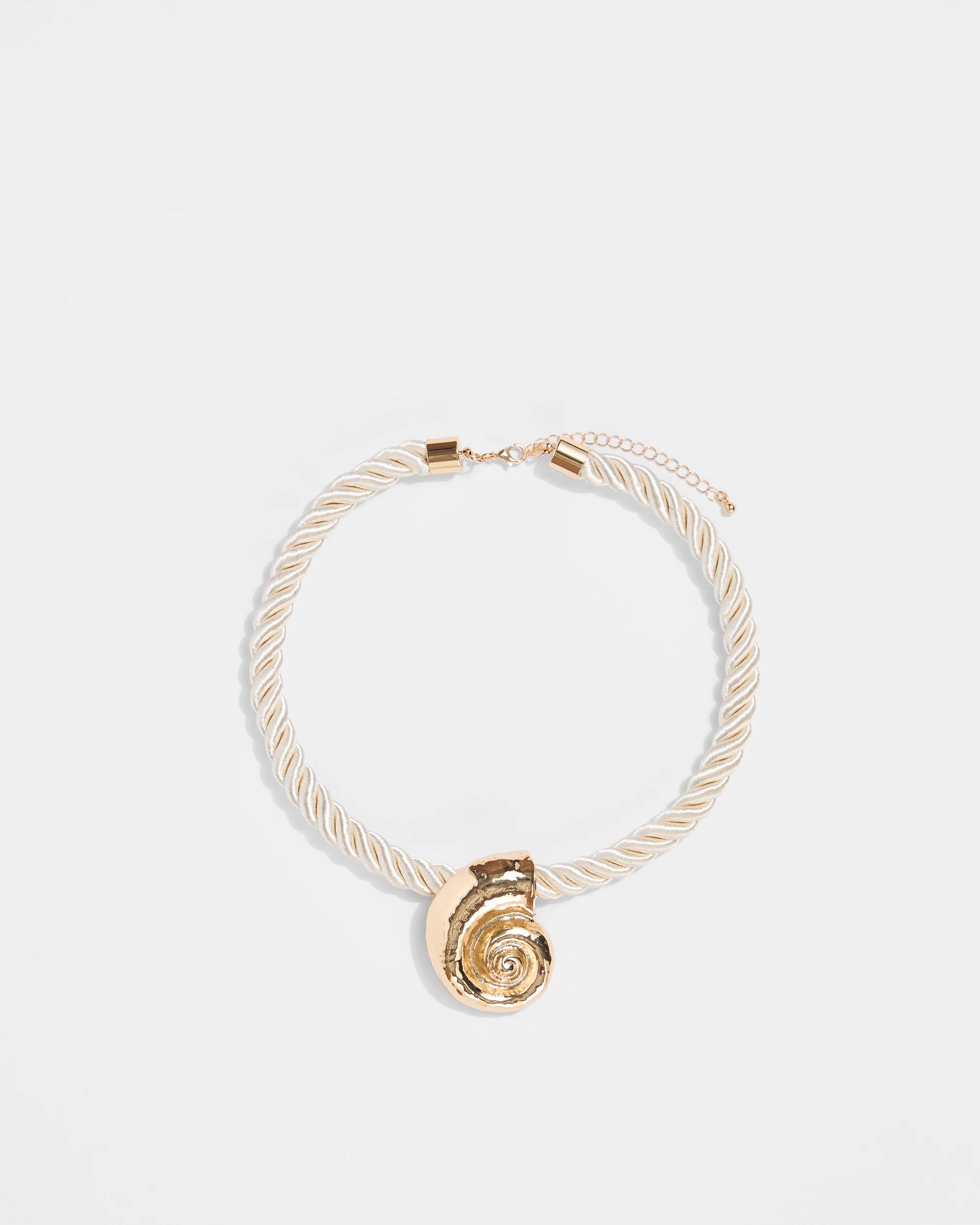 1 Target Metal Sundial Shell Necklace GOLD, 1 of 1